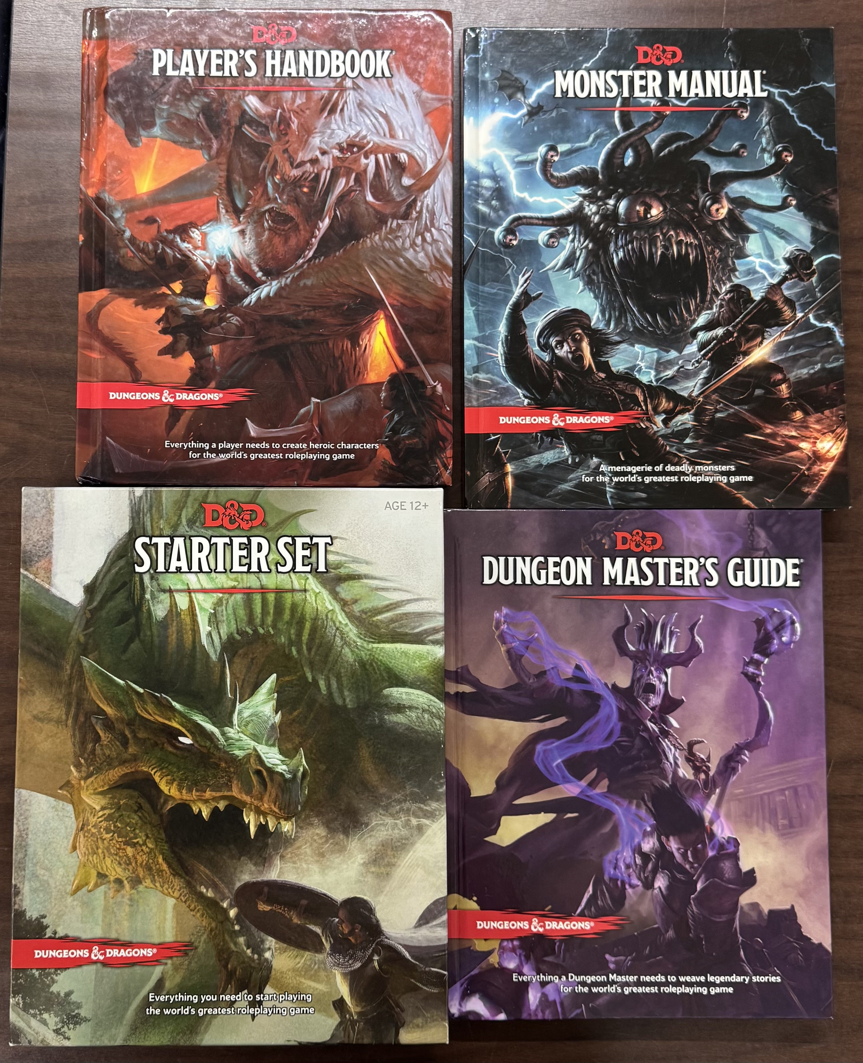 Dungeons and Dragons Hardcover Book and Starter Set Lot, Handbook, Manual, Guide