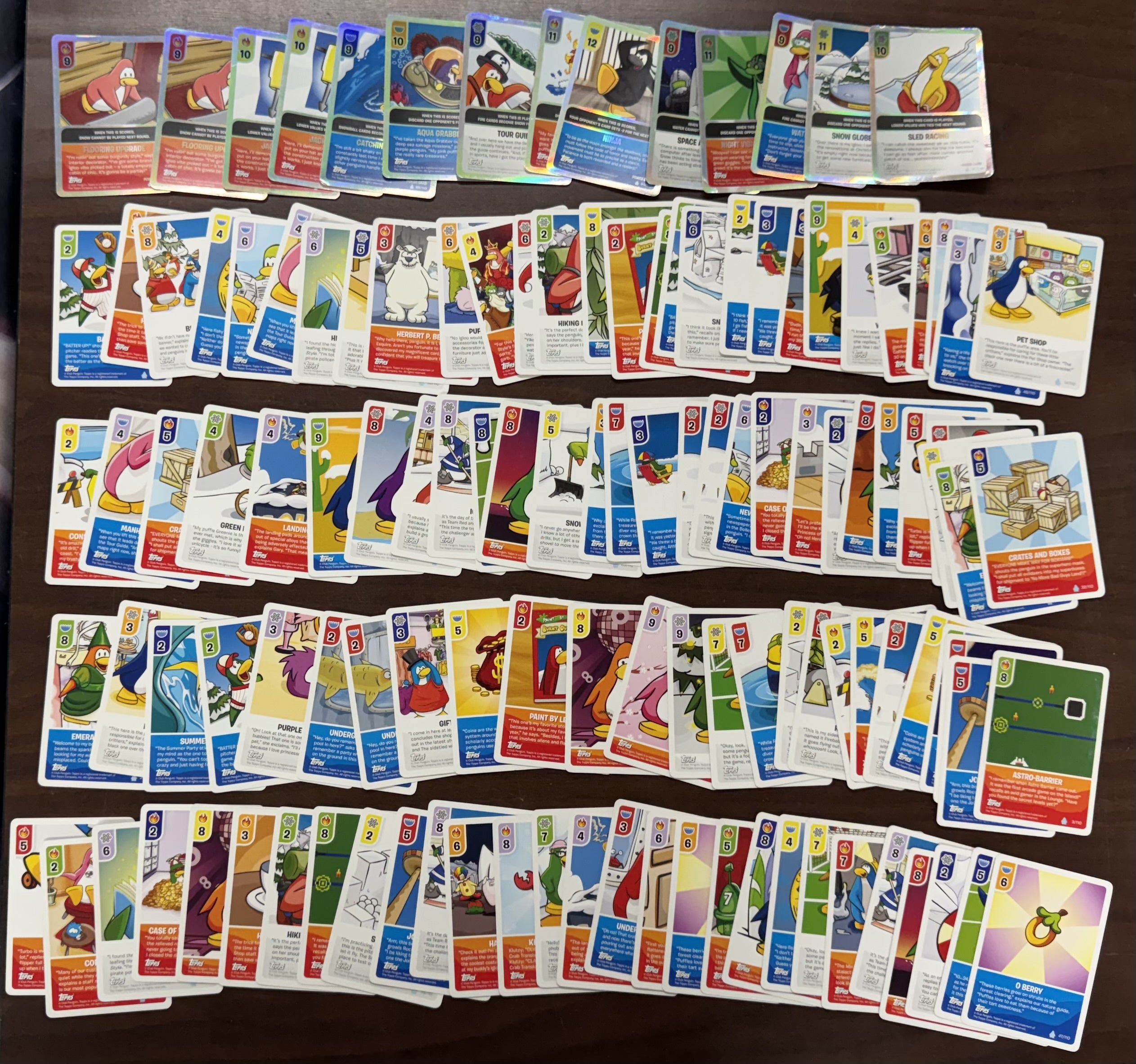 2008 Topps Club Penguin Card-Jitsu Trading Card Lot W/ Foils