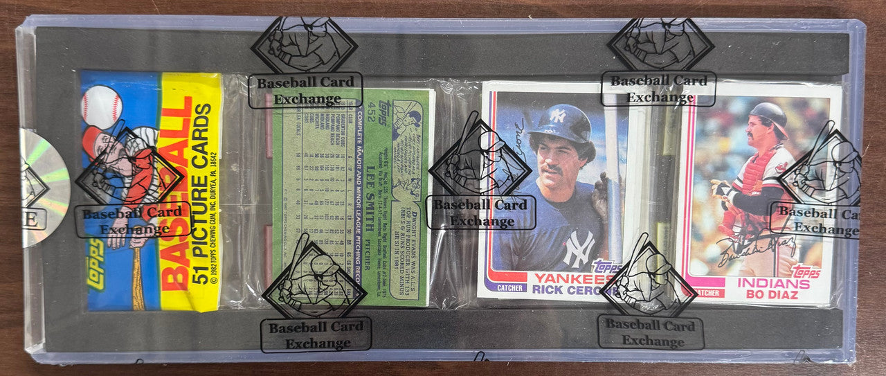 1982 Topps Baseball Rack Pack BBCE Wrapped Sealed Mike Schmidt Back + Backwards