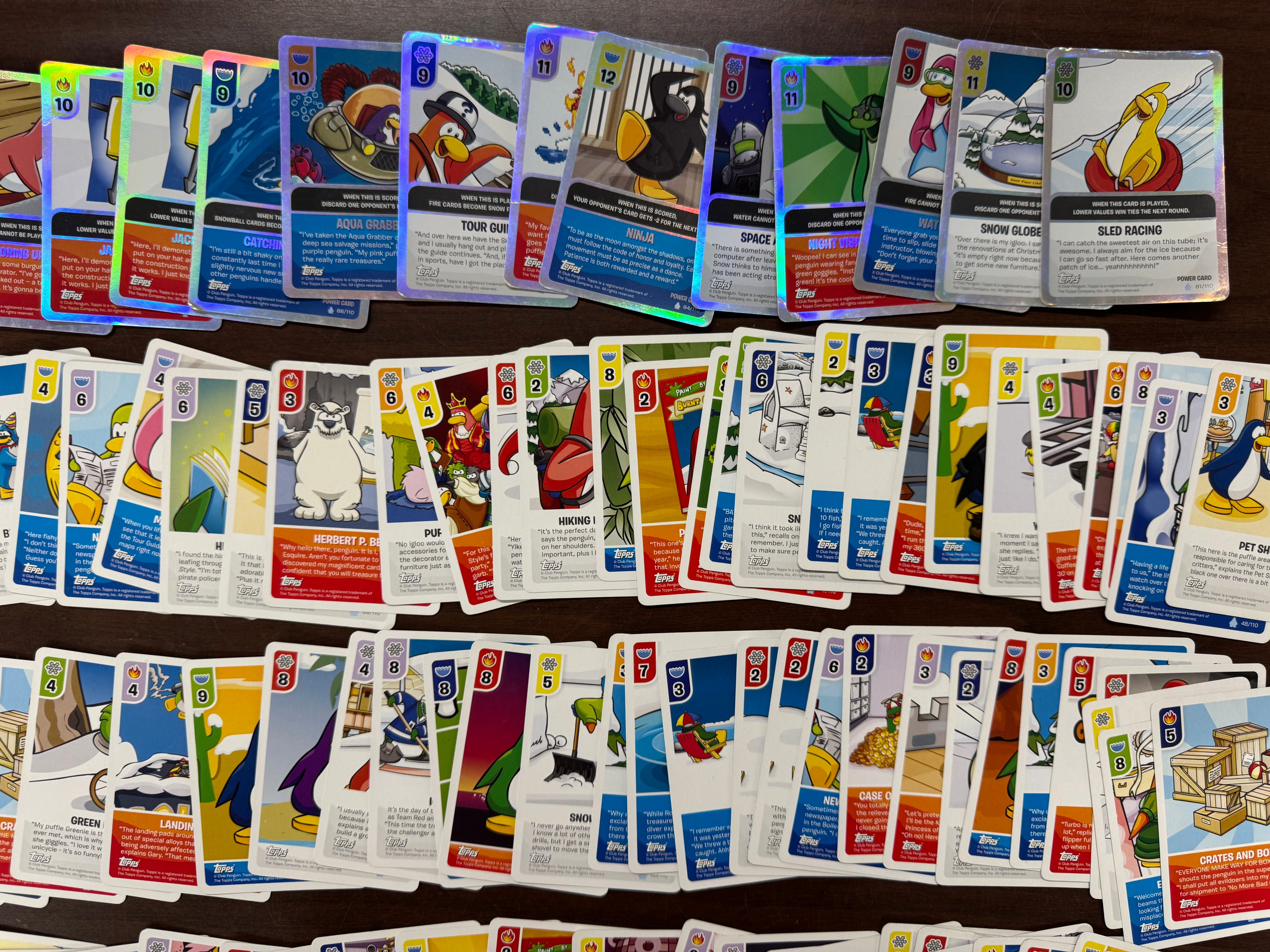 2008 Topps Club Penguin Card-Jitsu Trading Card Lot W/ Foils
