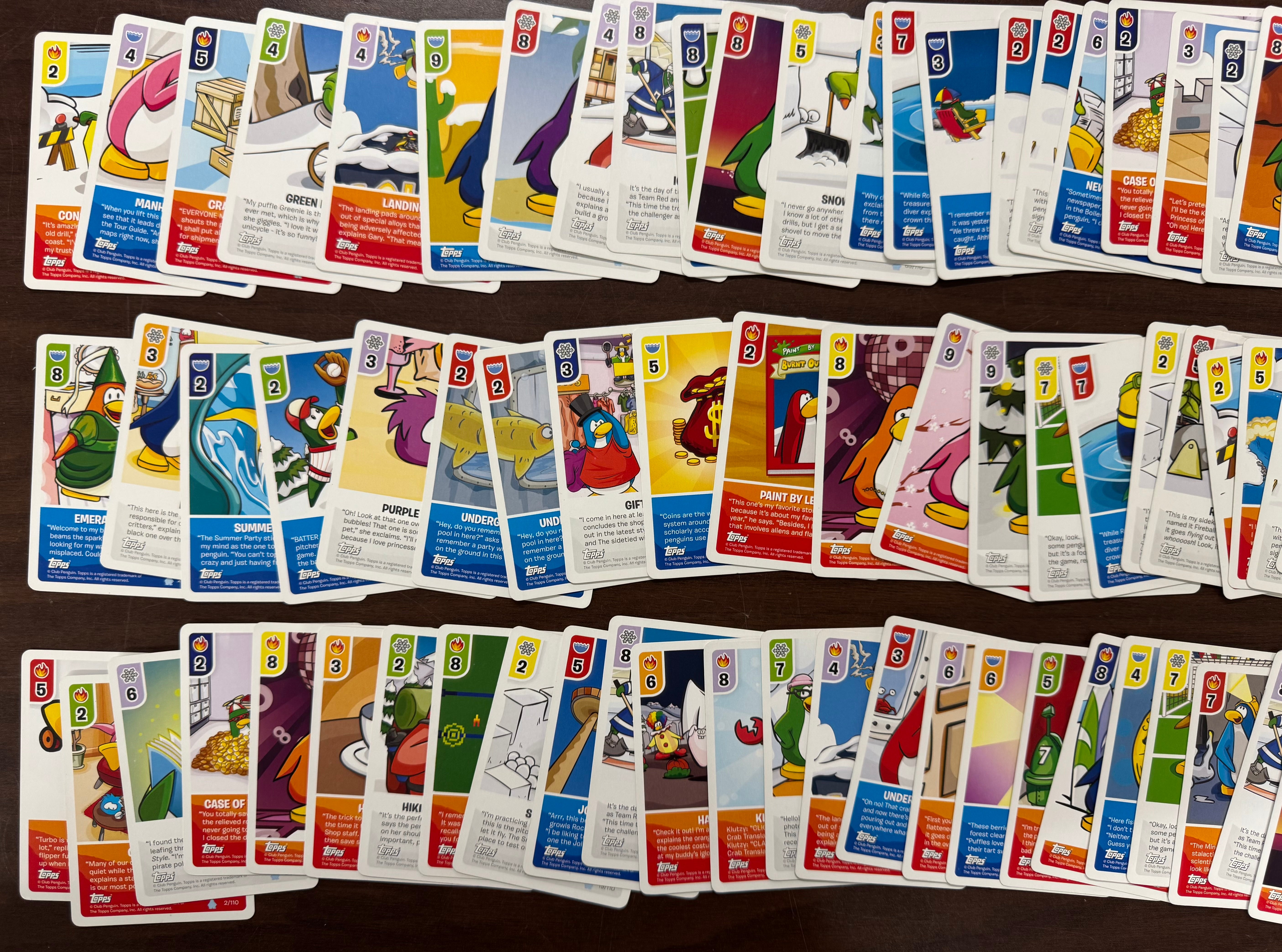 2008 Topps Club Penguin Card-Jitsu Trading Card Lot W/ Foils