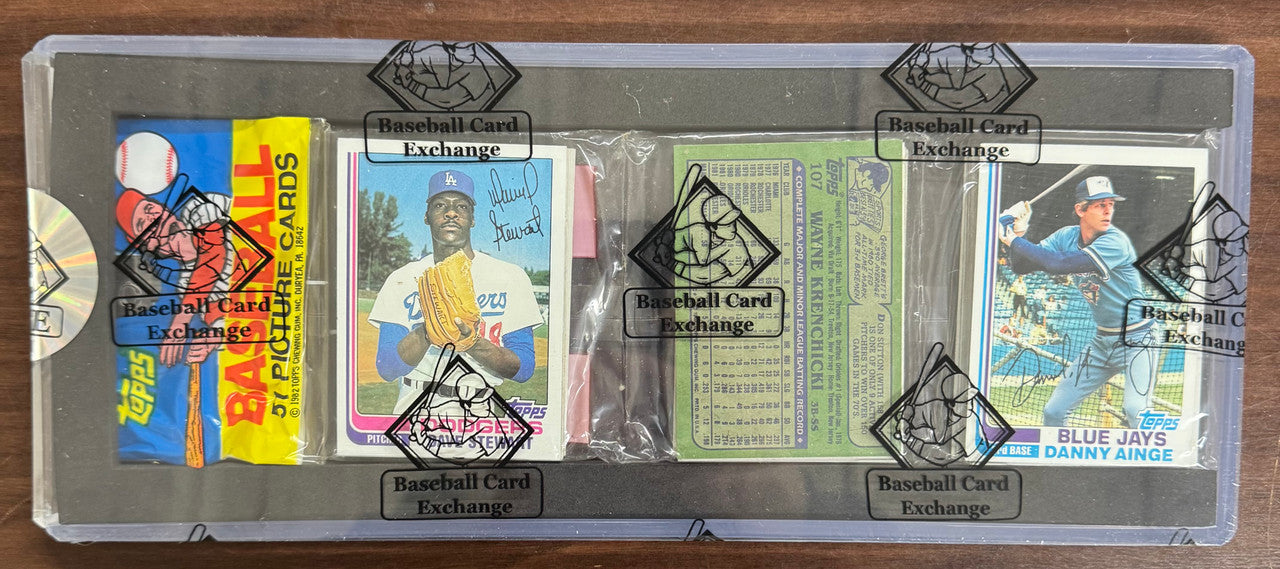 1982 Topps Baseball Rack Pack BBCE Wrapped & Sealed Dave Stewart RC On Front