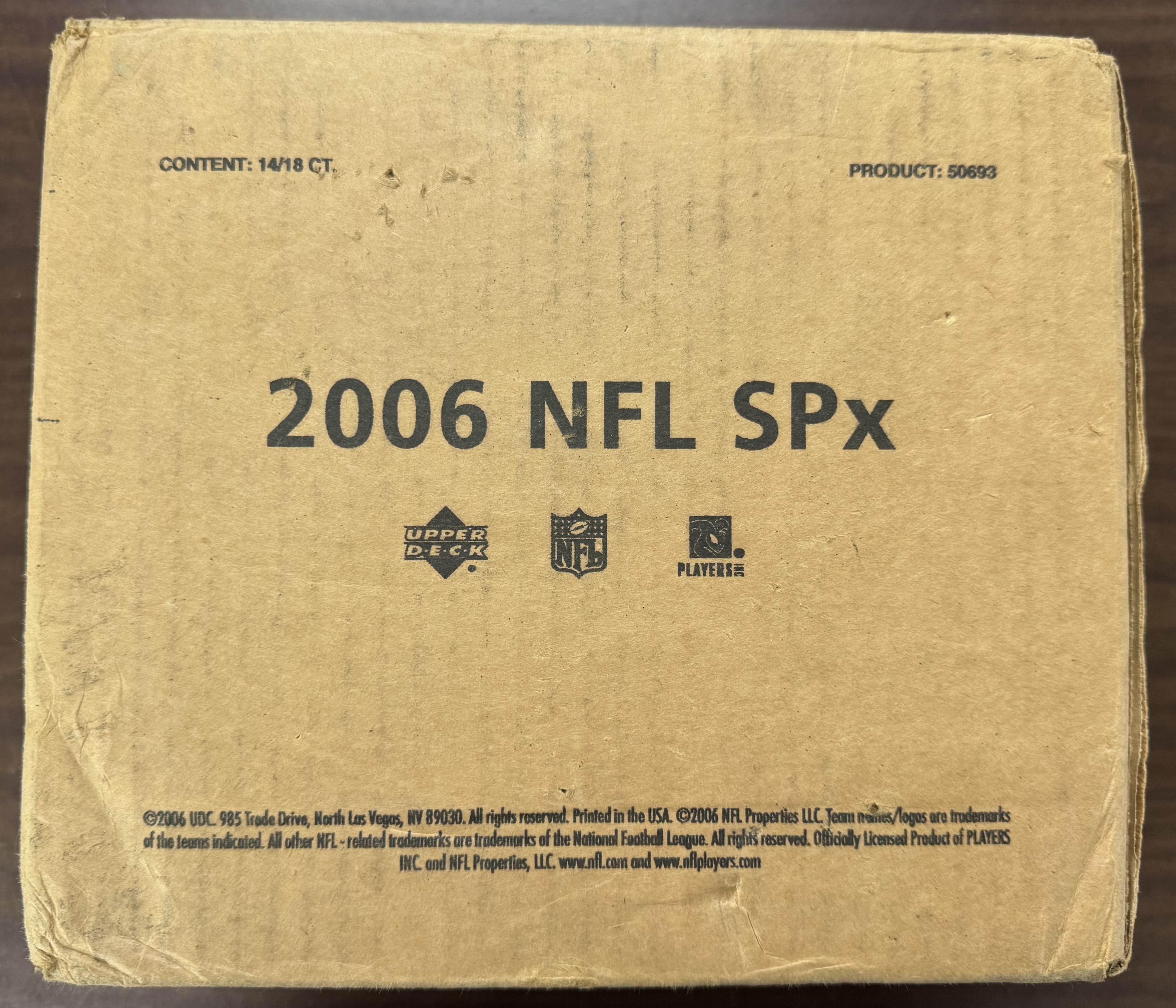 2006 Upper Deck SPx Football Sealed Case (14)