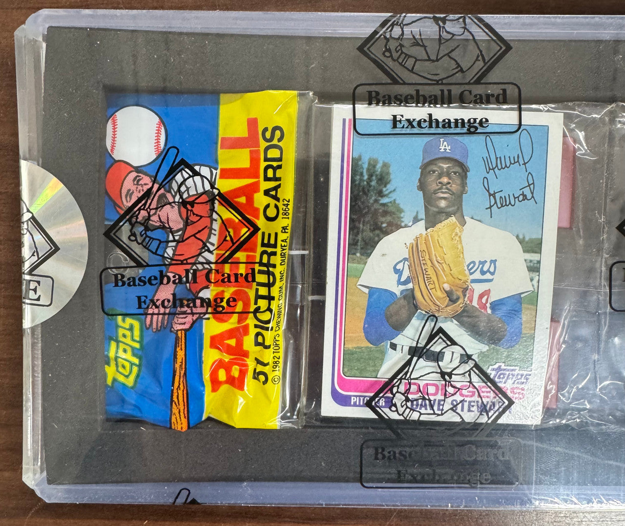 1982 Topps Baseball Rack Pack BBCE Wrapped & Sealed Dave Stewart RC On Front