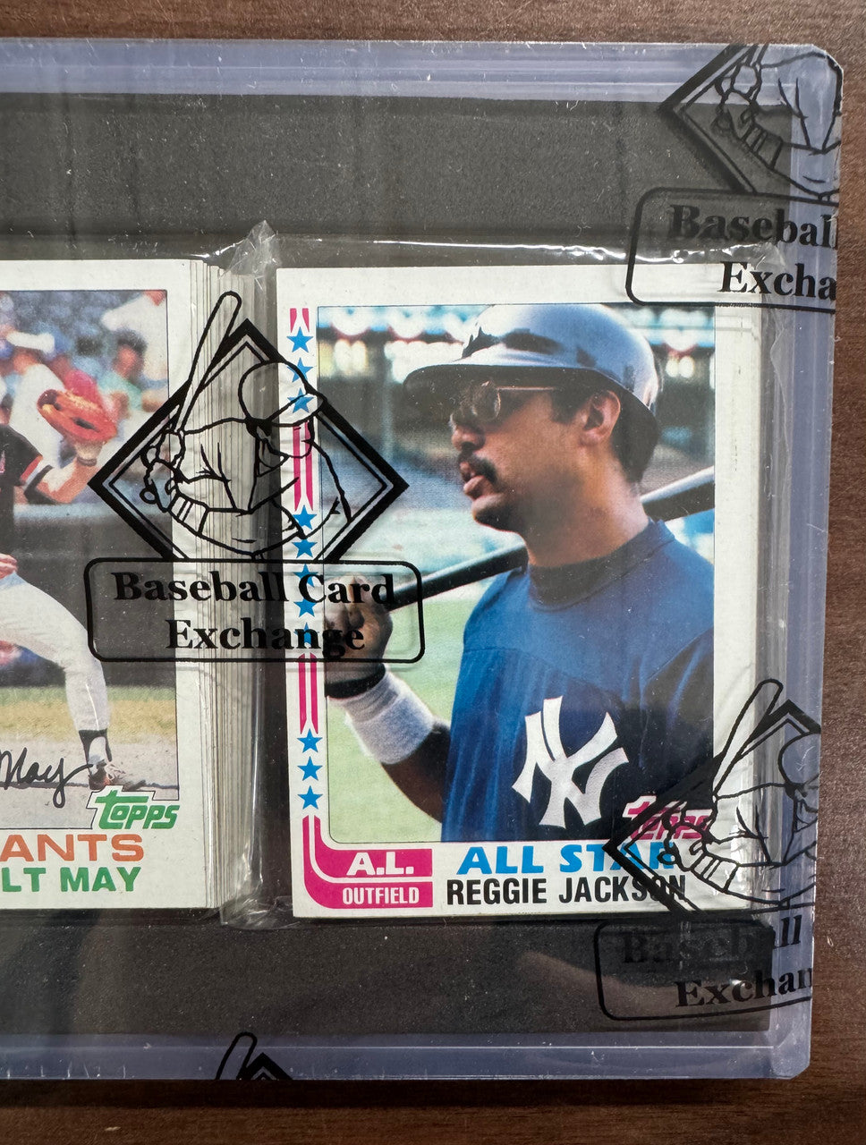 1982 Topps Baseball Rack Pack BBCE Wrapped Sealed Reggie Jackson All Star Front
