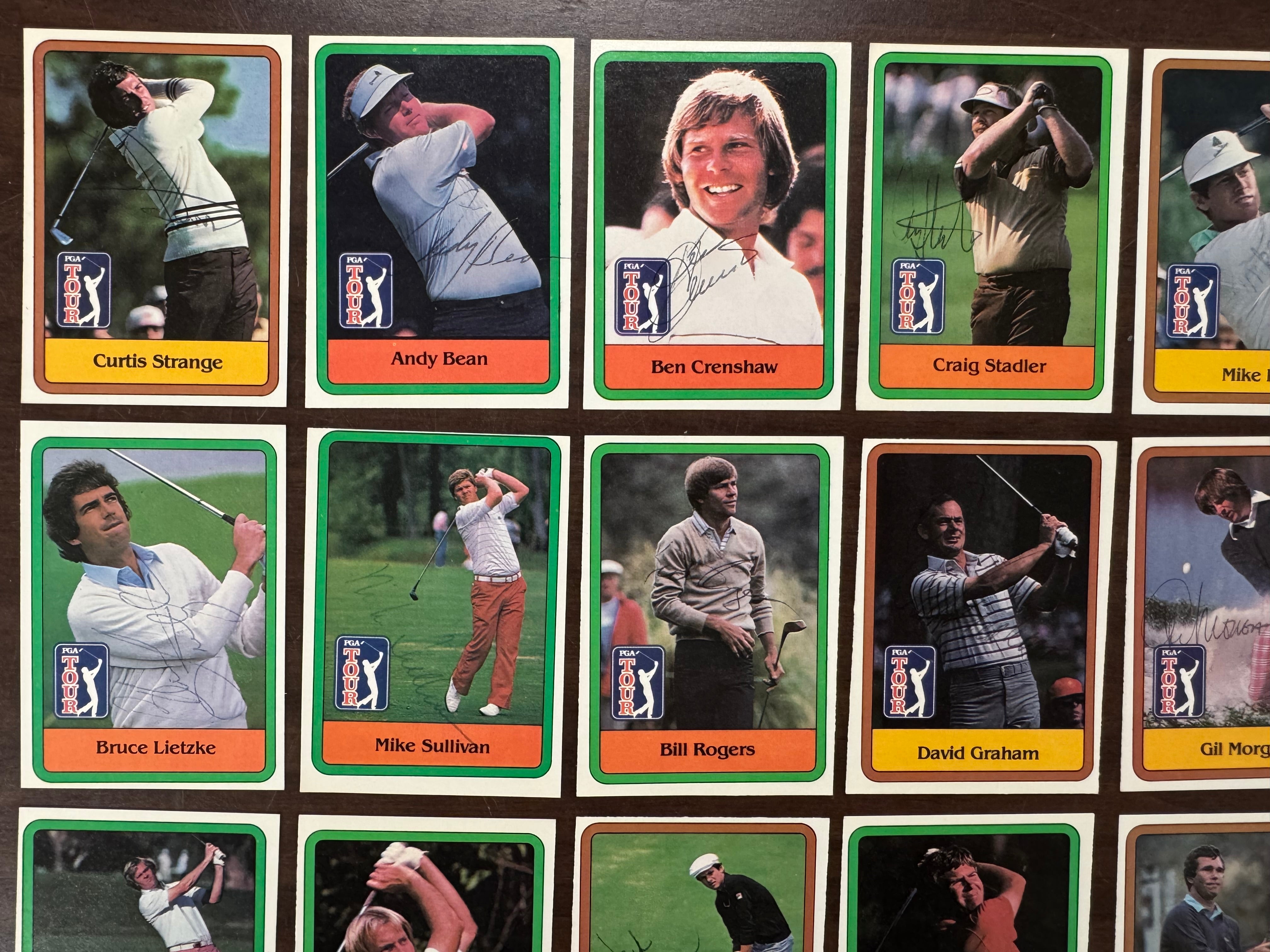 1981 Donruss Golf Autograph Card Lot (17) NM, Miller, Stadler, Strange, Crenshaw