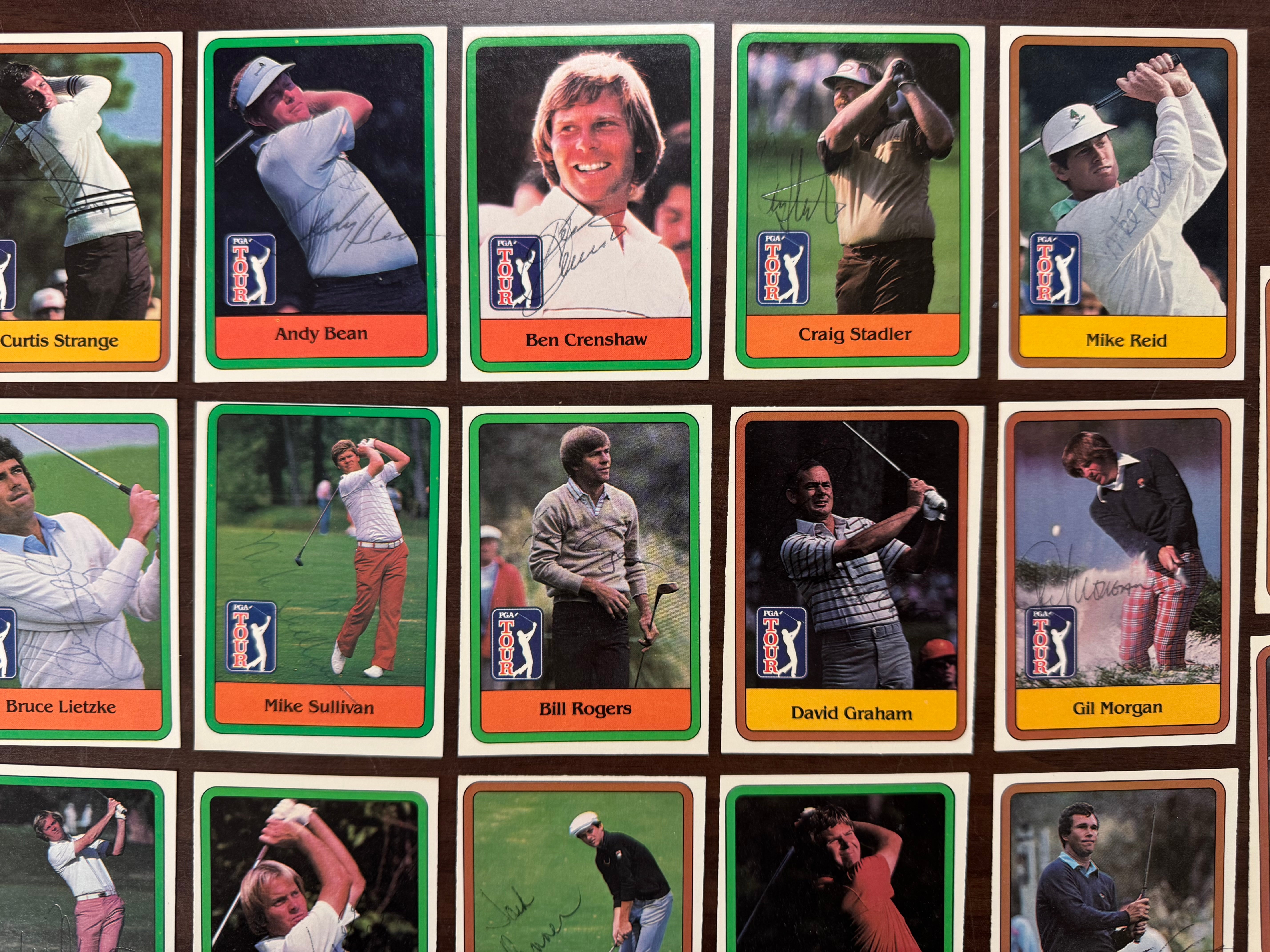 1981 Donruss Golf Autograph Card Lot (17) NM, Miller, Stadler, Strange, Crenshaw