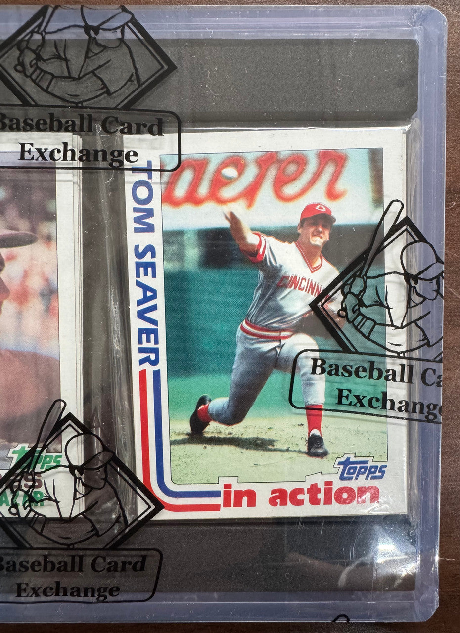 1982 Topps Baseball Rack Pack BBCE Wrapped Sealed Seaver In Action On Front