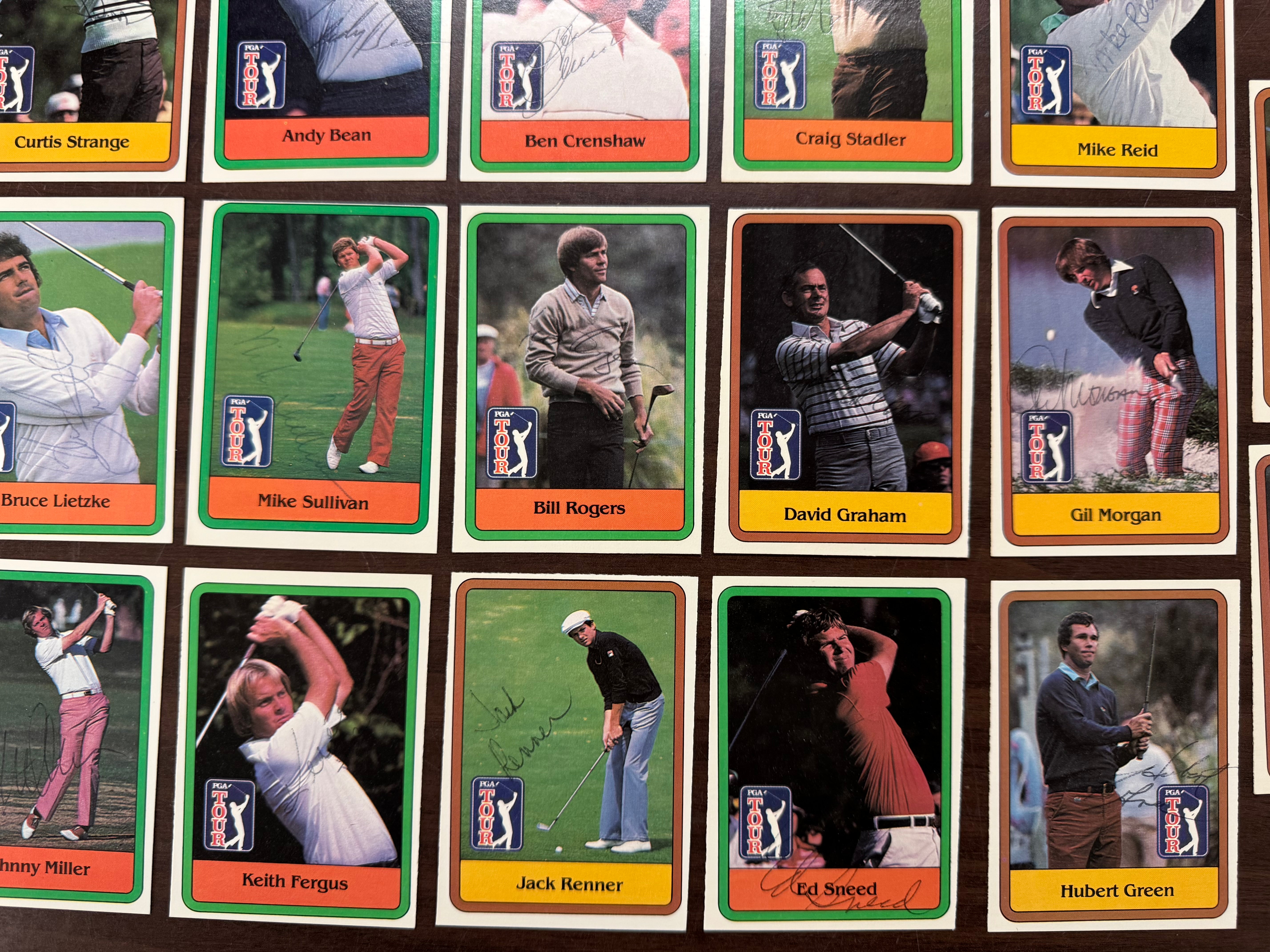 1981 Donruss Golf Autograph Card Lot (17) NM, Miller, Stadler, Strange, Crenshaw