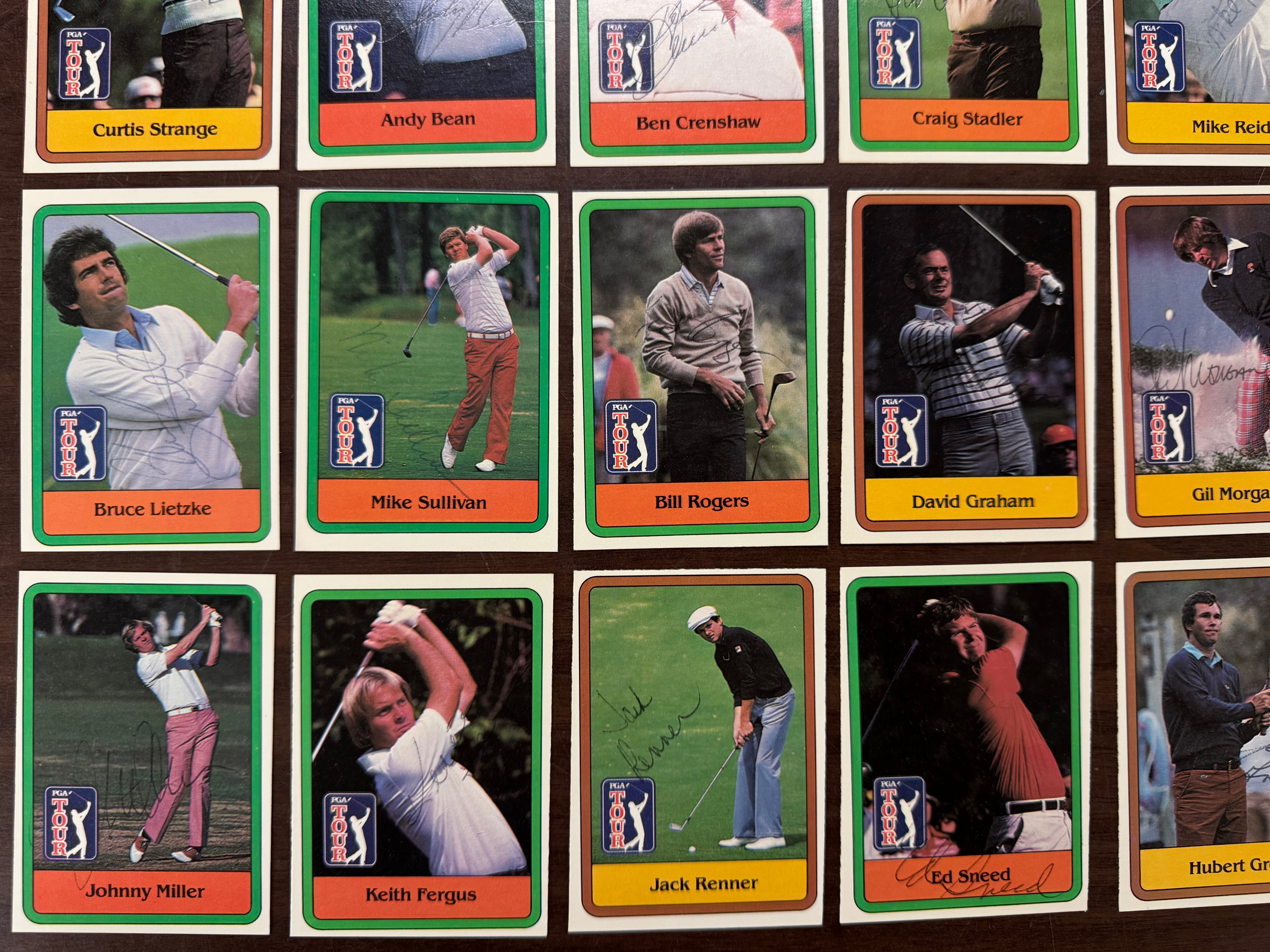 1981 Donruss Golf Autograph Card Lot (17) NM, Miller, Stadler, Strange, Crenshaw