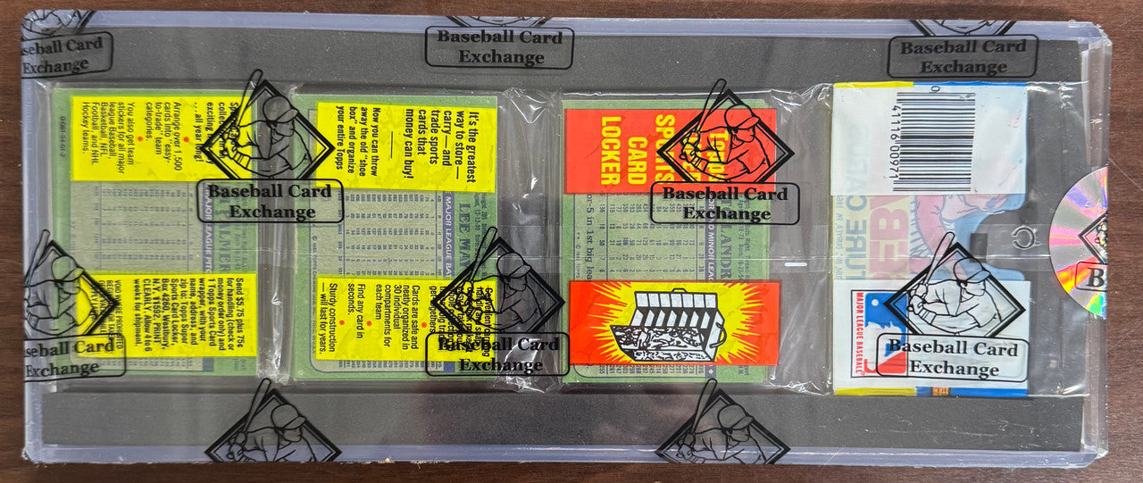 1982 Topps Baseball Rack Pack BBCE Wrapped Sealed Steve Sax RC Front Palmer RC