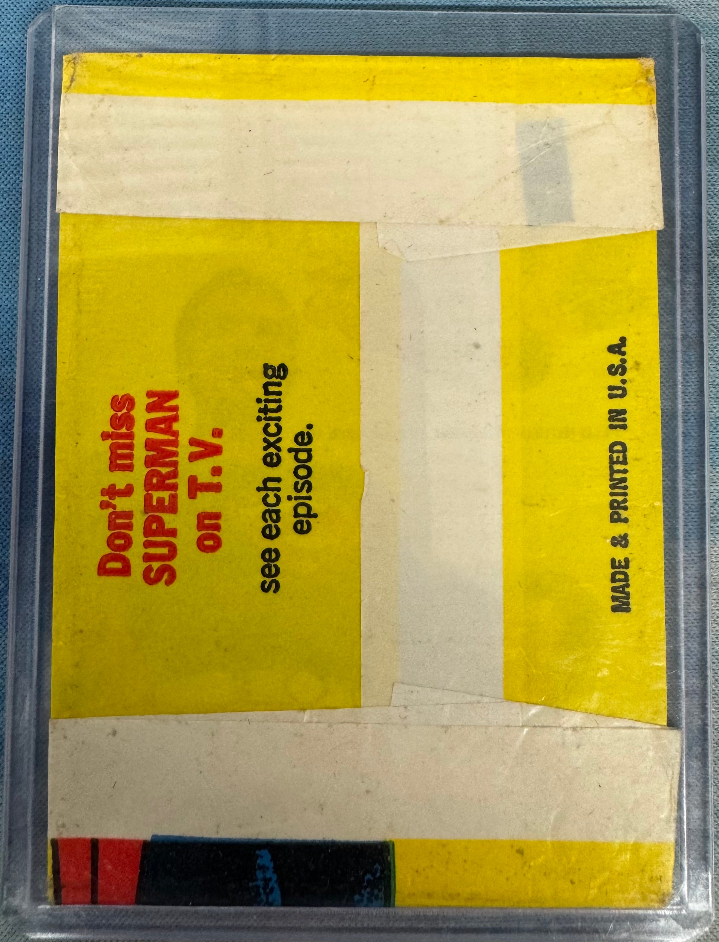 1965 National Periodical Publications Superman Cards Pack Wrapper