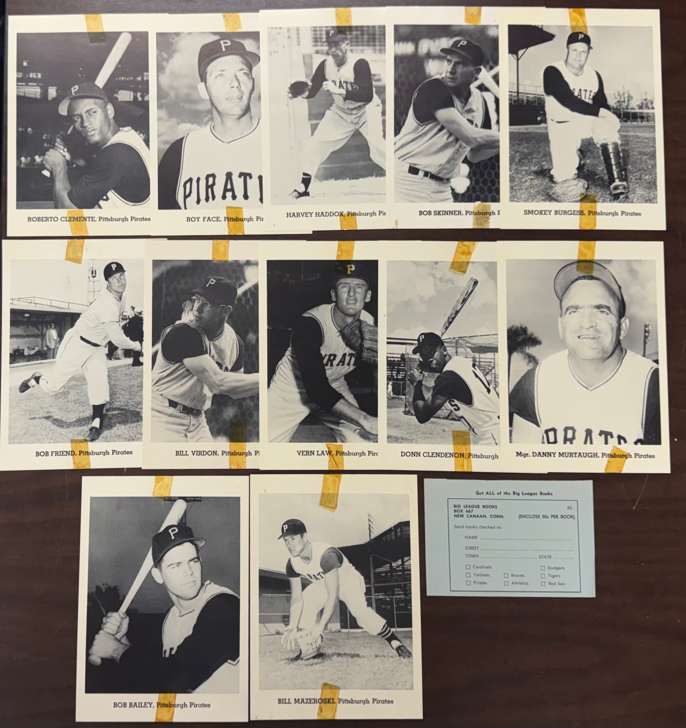 1963 Jay Publishing Pittsburgh Pirates Picture Pack Set W/ Envelope