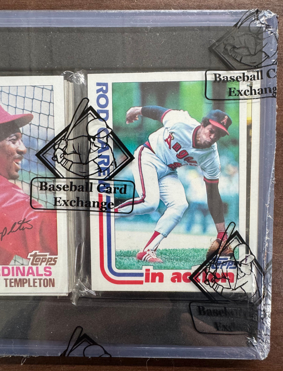 1982 Topps Baseball Rack Pack BBCE Wrapped Sealed Rod Carew In Action On Front