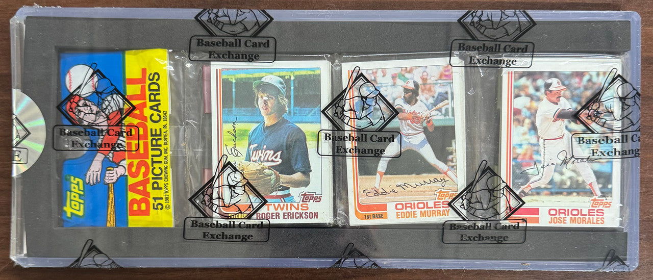 1982 Topps Baseball Rack Pack BBCE Wrapped & Sealed Eddie Murray On Front