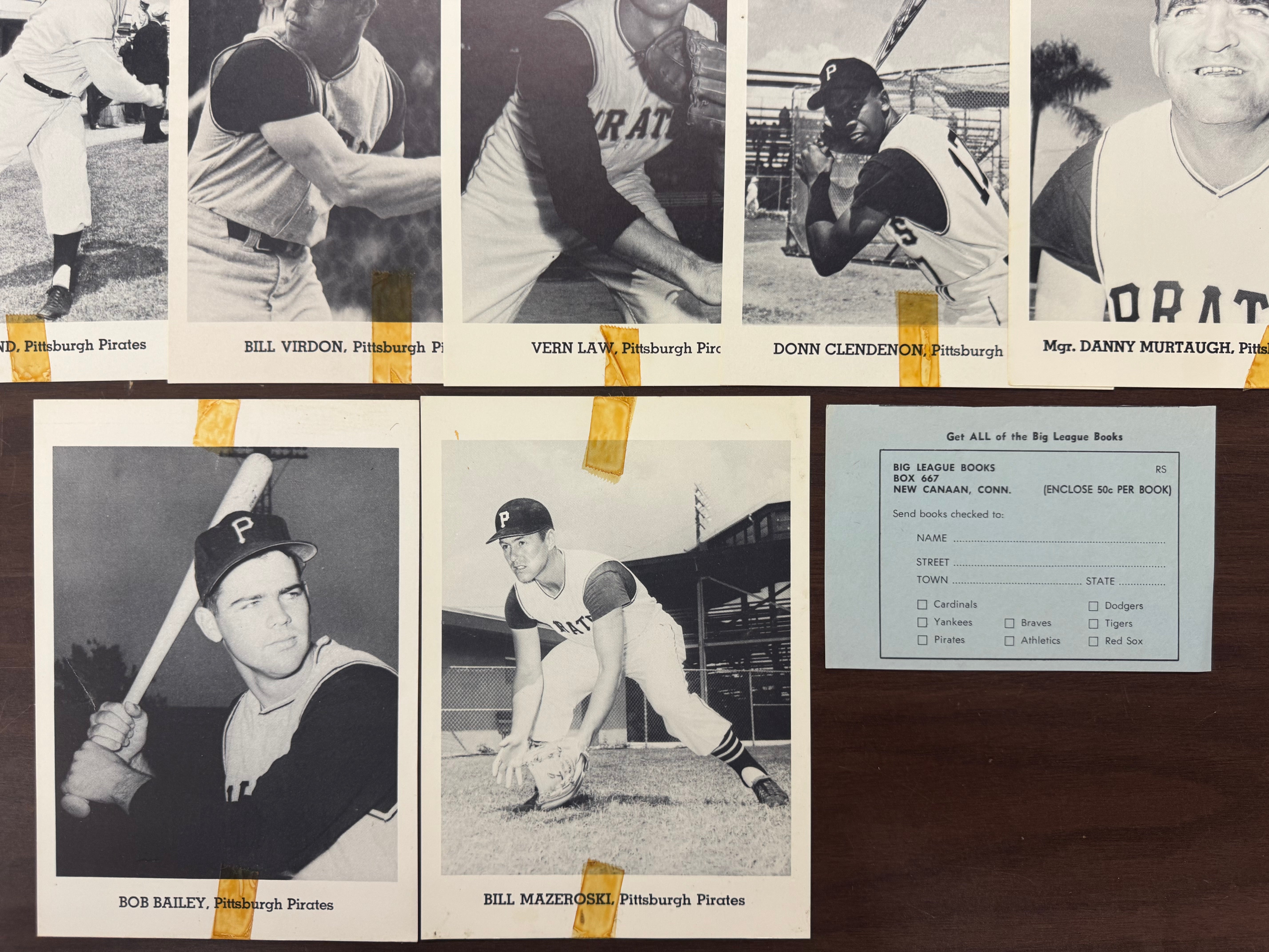 1963 Jay Publishing Pittsburgh Pirates Picture Pack Set W/ Envelope