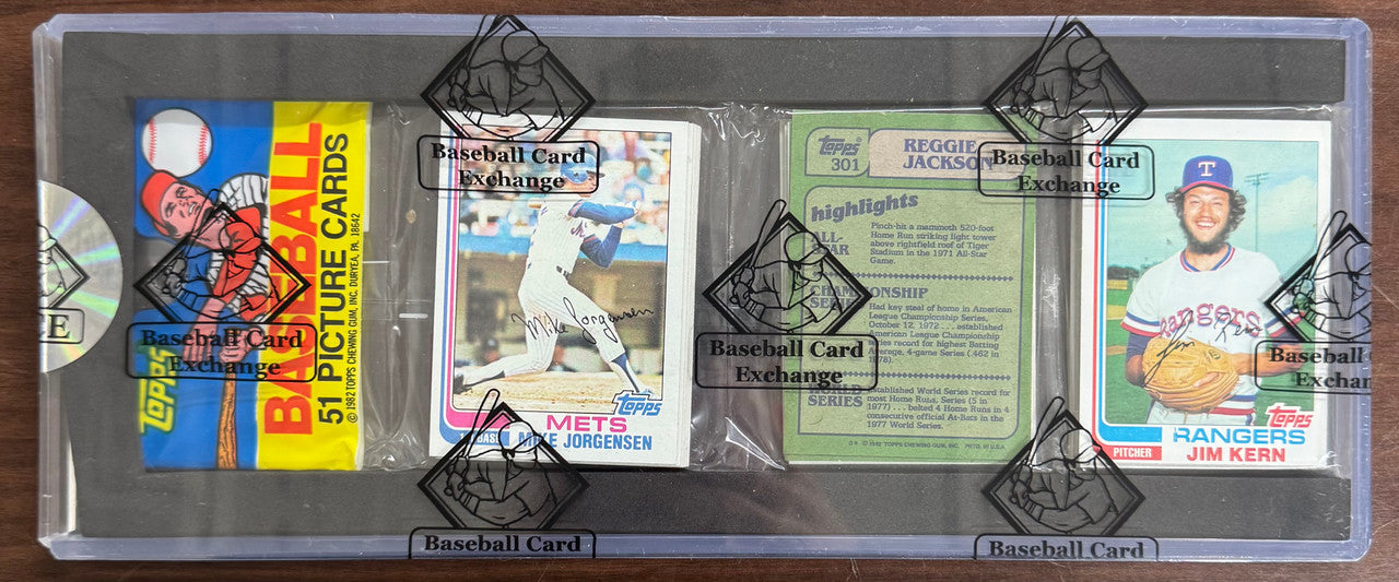 1982 Topps Baseball Rack Pack BBCE Wrapped Sealed R. Jackson All Star On Front