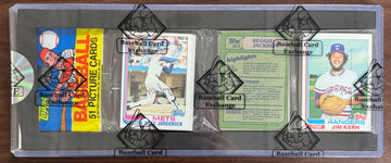 1982 Topps Baseball Rack Pack BBCE Wrapped Sealed R. Jackson All Star On Front