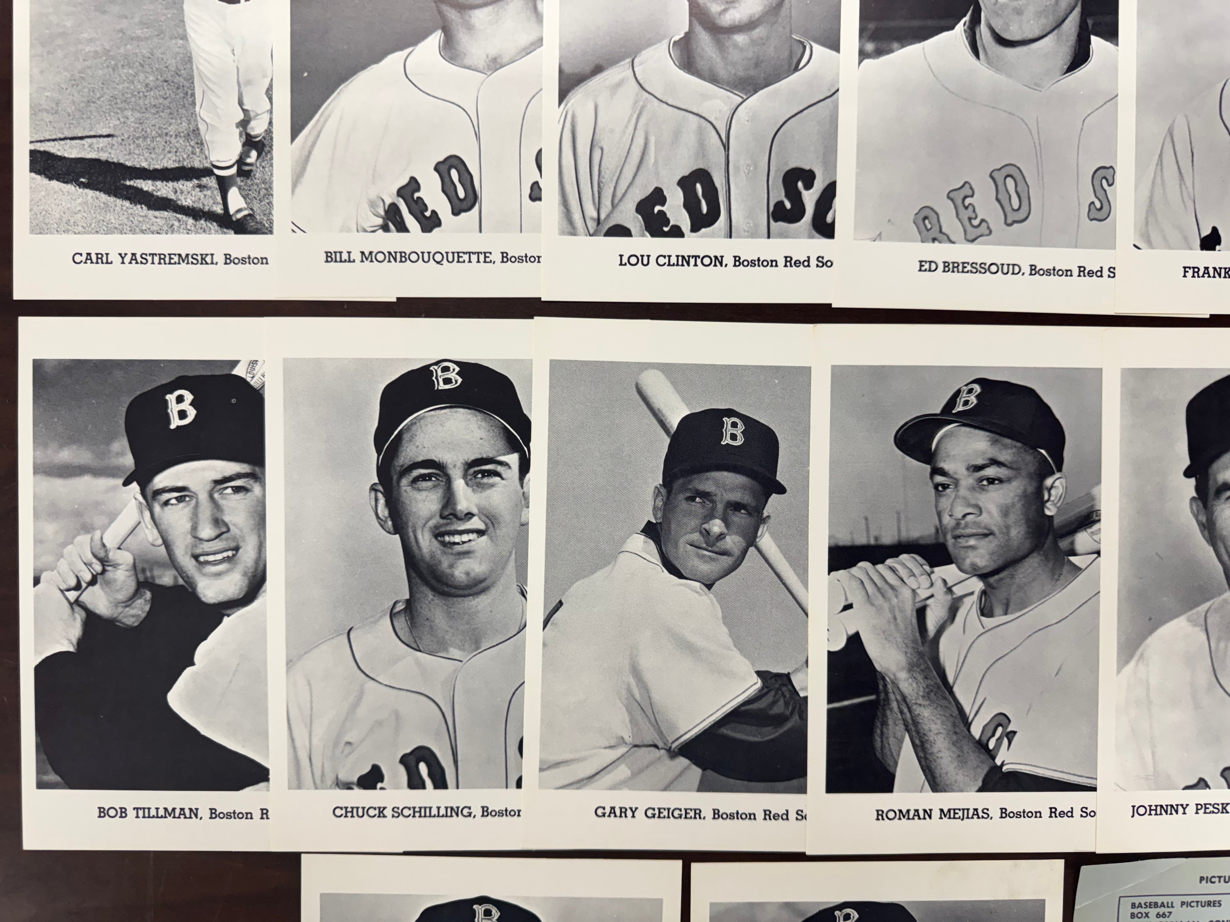1963 Jay Publishing Boston Red Sox Picture Pack Set W/ Envelope