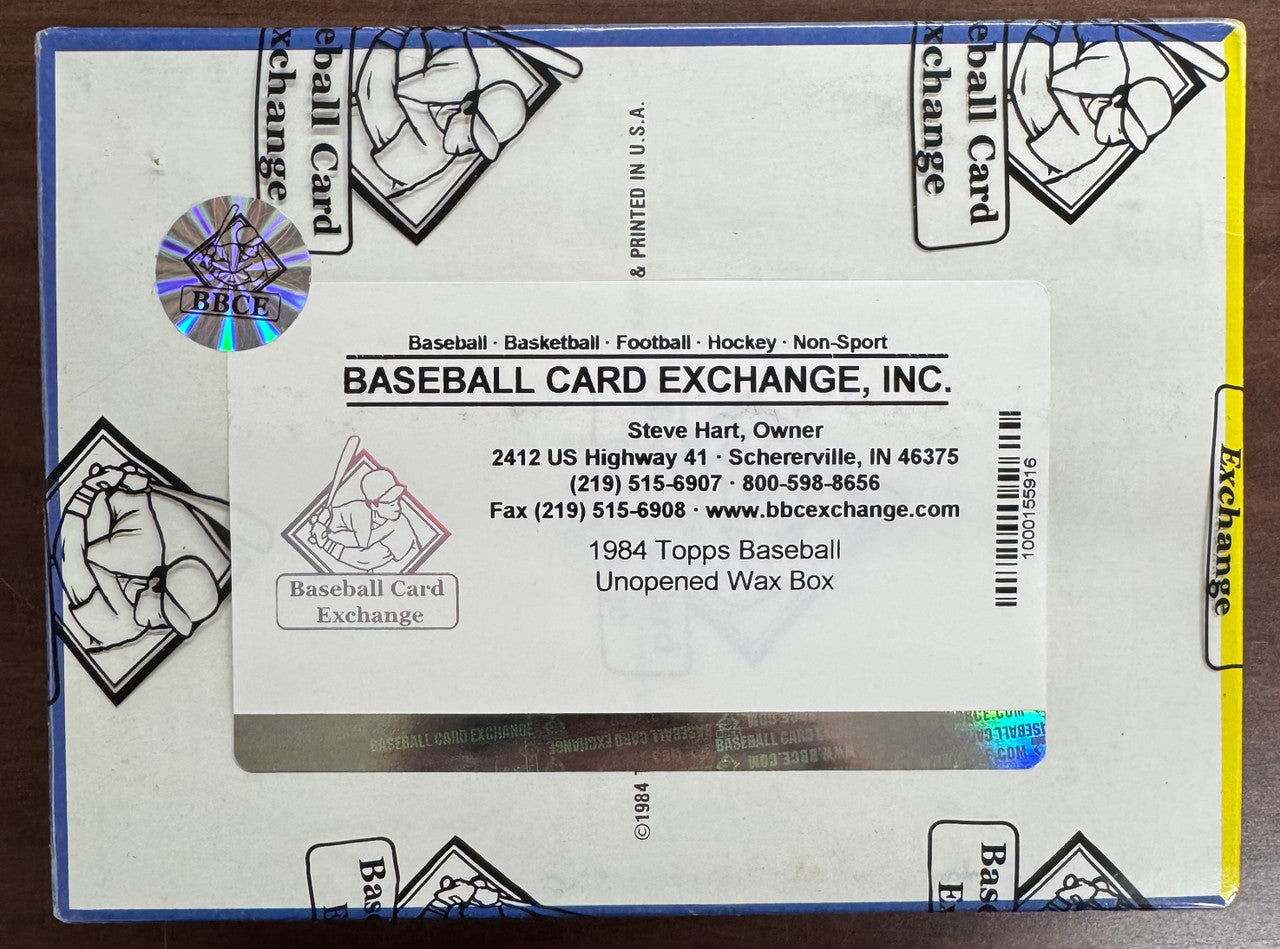 1984 Topps Baseball Unopened Wax Box BBCE Wrapped & Sealed