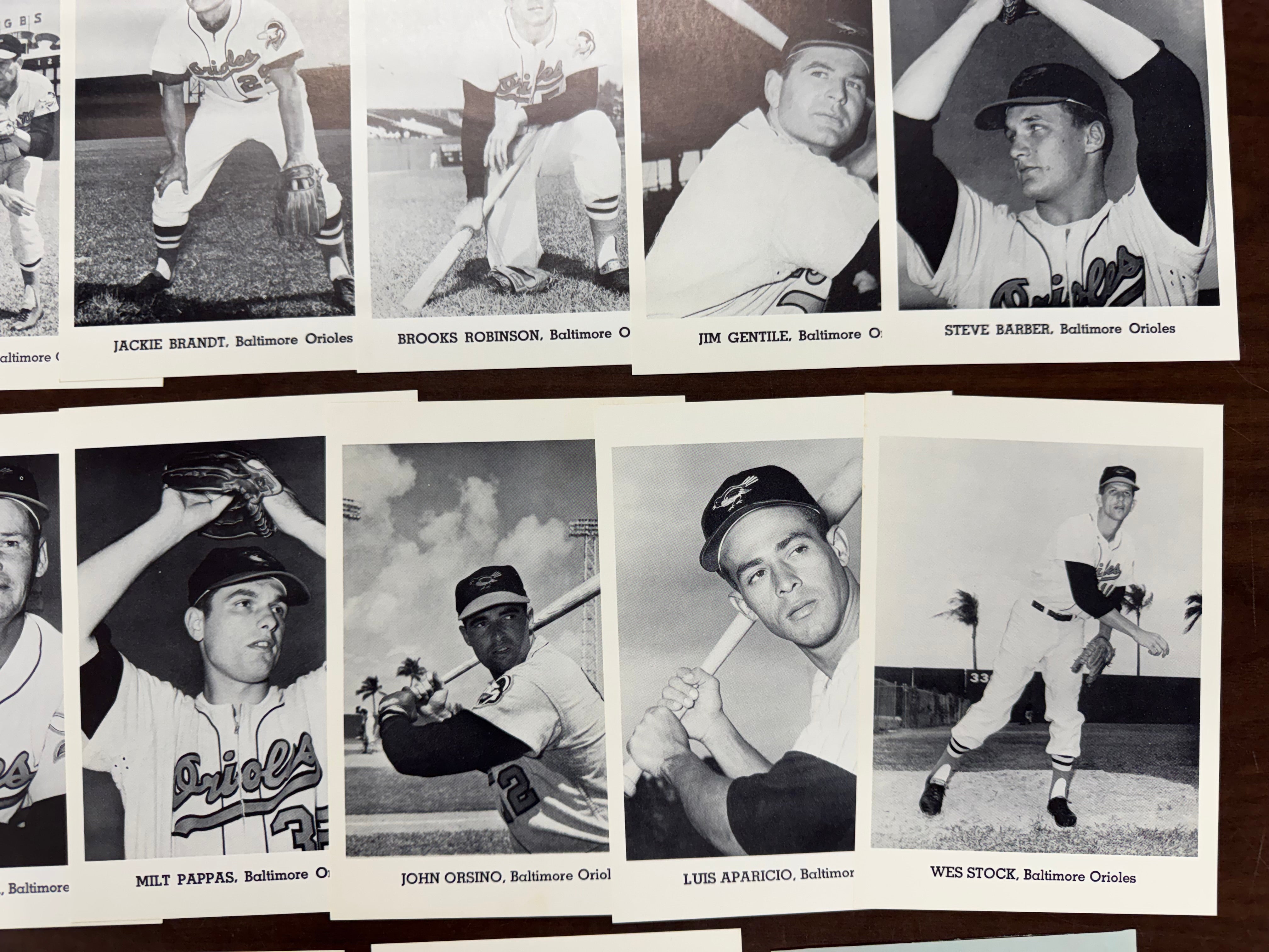 1963 Jay Publishing Baltimore Orioles Picture Pack Set W/ Envelope