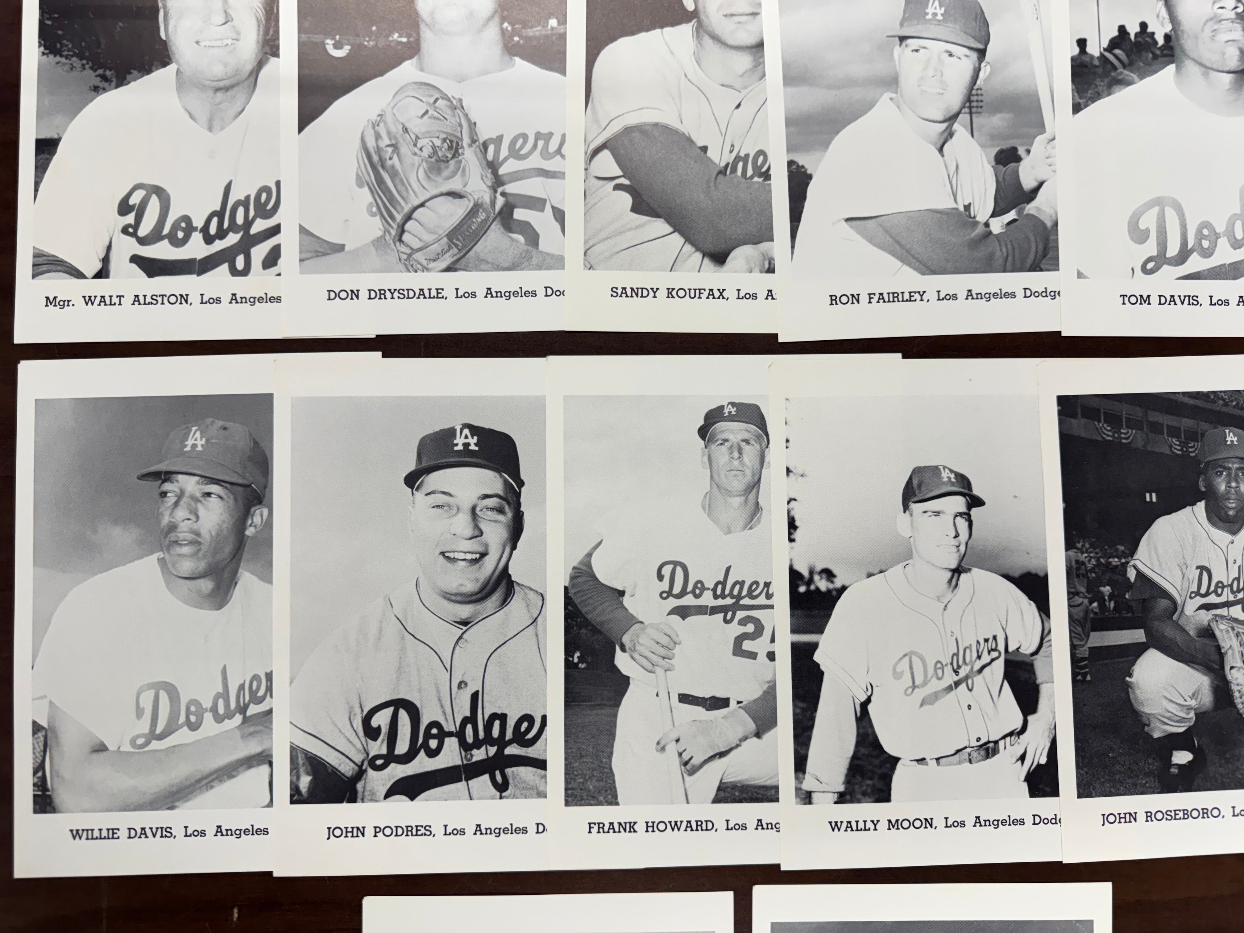 1963 Jay Publishing Los Angeles Dodgers Picture Pack Set W/ Envelope