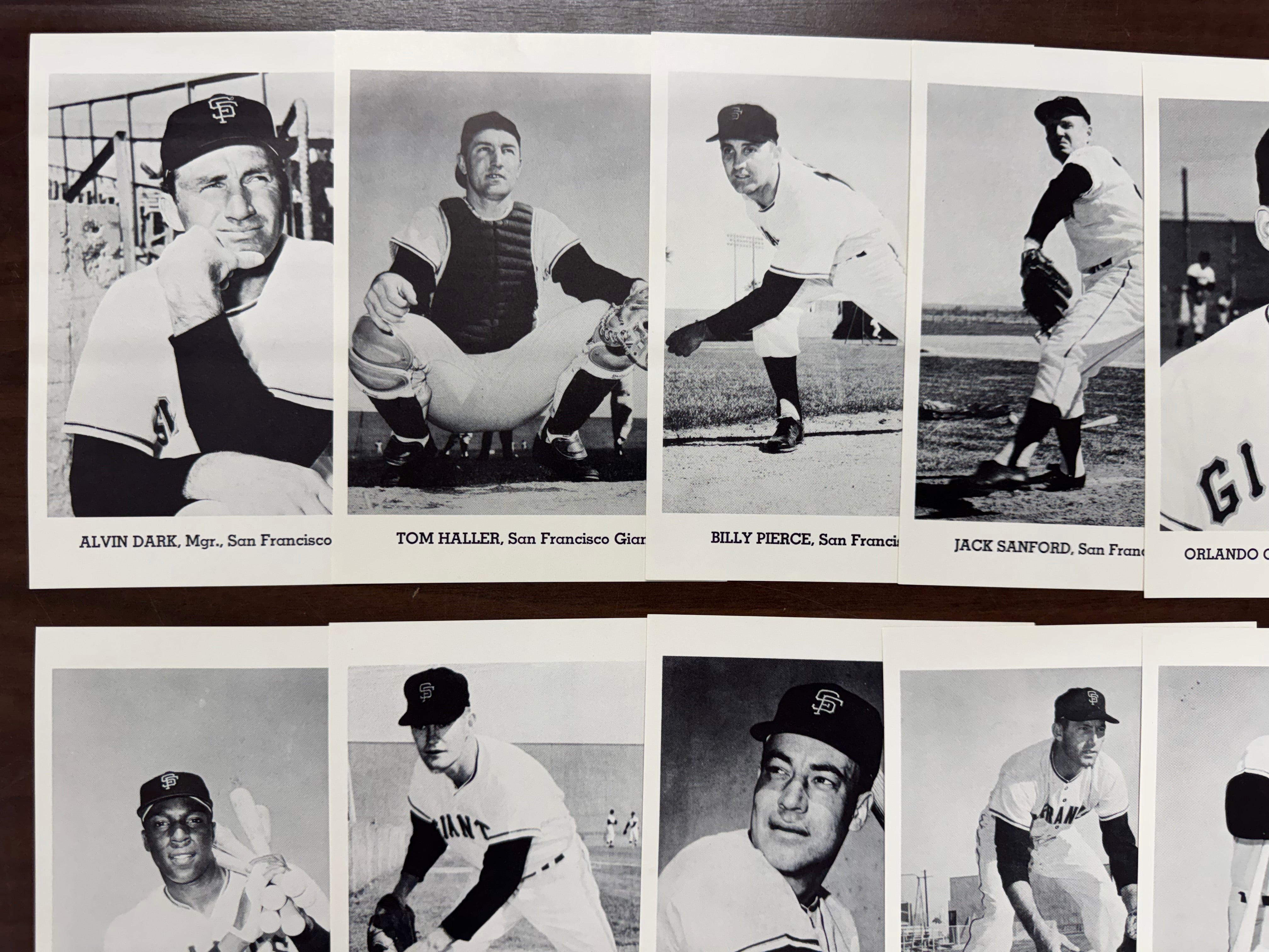 1963 Jay Publishing San Fransisco Giants Photo Pack Set W/ Envelope