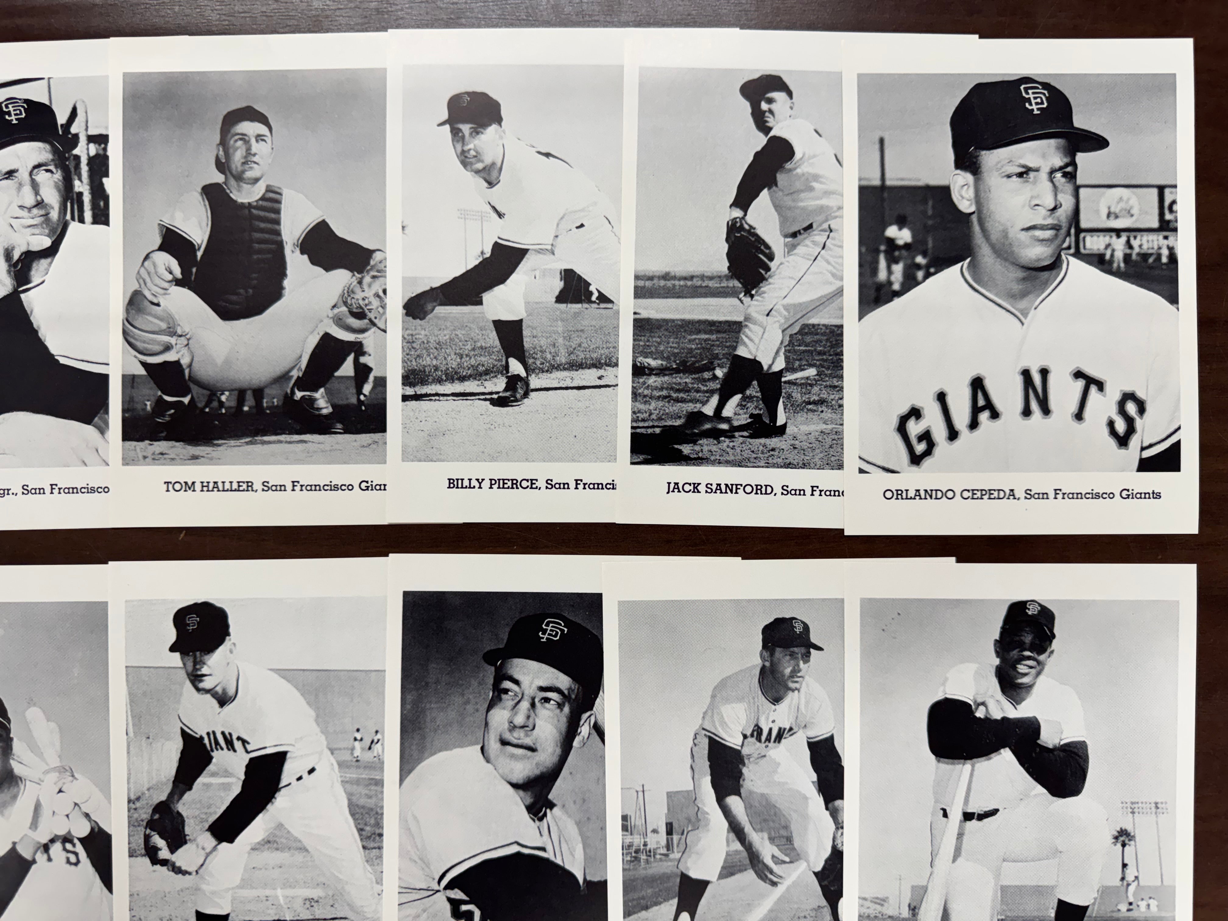 1963 Jay Publishing San Fransisco Giants Photo Pack Set W/ Envelope