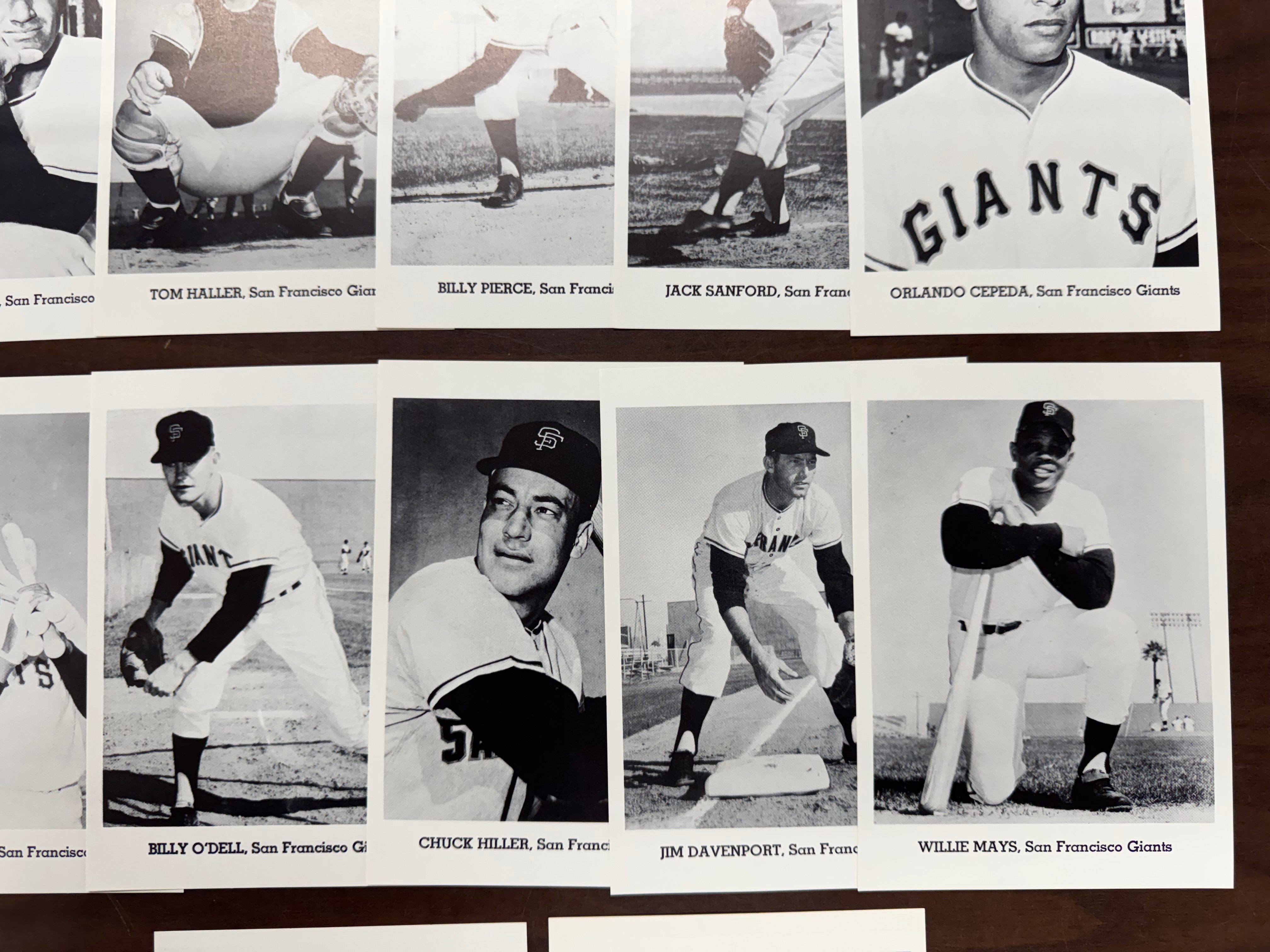 1963 Jay Publishing San Fransisco Giants Photo Pack Set W/ Envelope
