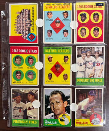 1963 Topps Baseball Los Angeles Dodgers Complete Team Set VG/EX