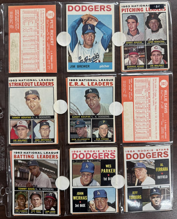1964 Topps Baseball Los Angeles Dodgers Near Complete Team Set VG/EX *READ*