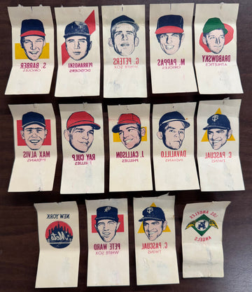 1964 Topps Baseball Photo Tattoos Lot of 14 Different