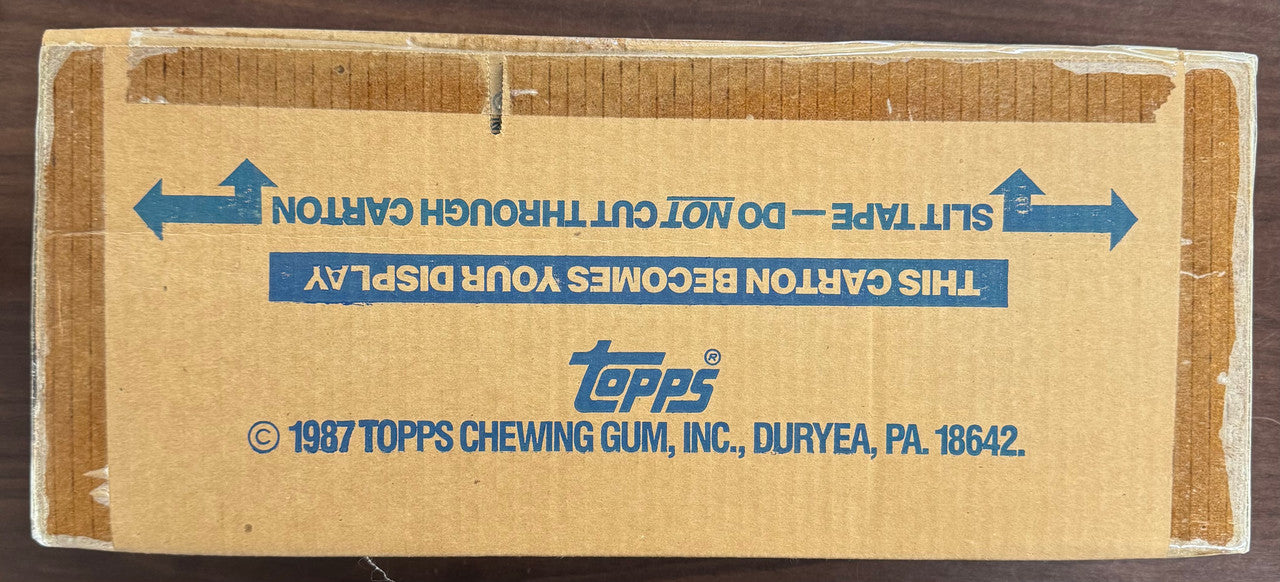 1987 Topps Baseball Jumbo Pack Factory Sealed Case (18)
