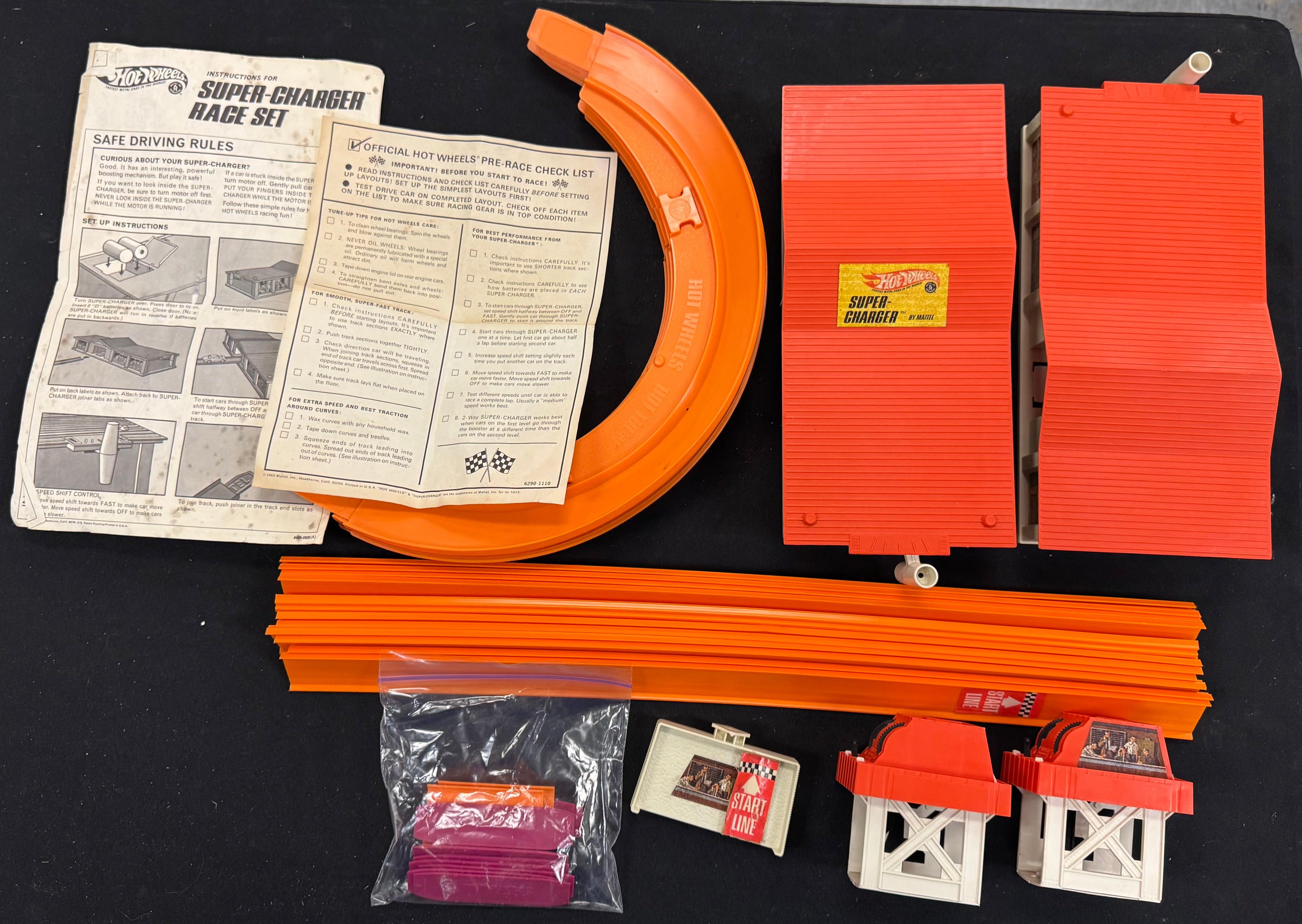 1968 Hot Wheels Super-Charger Race Set Partial Complete No Cars