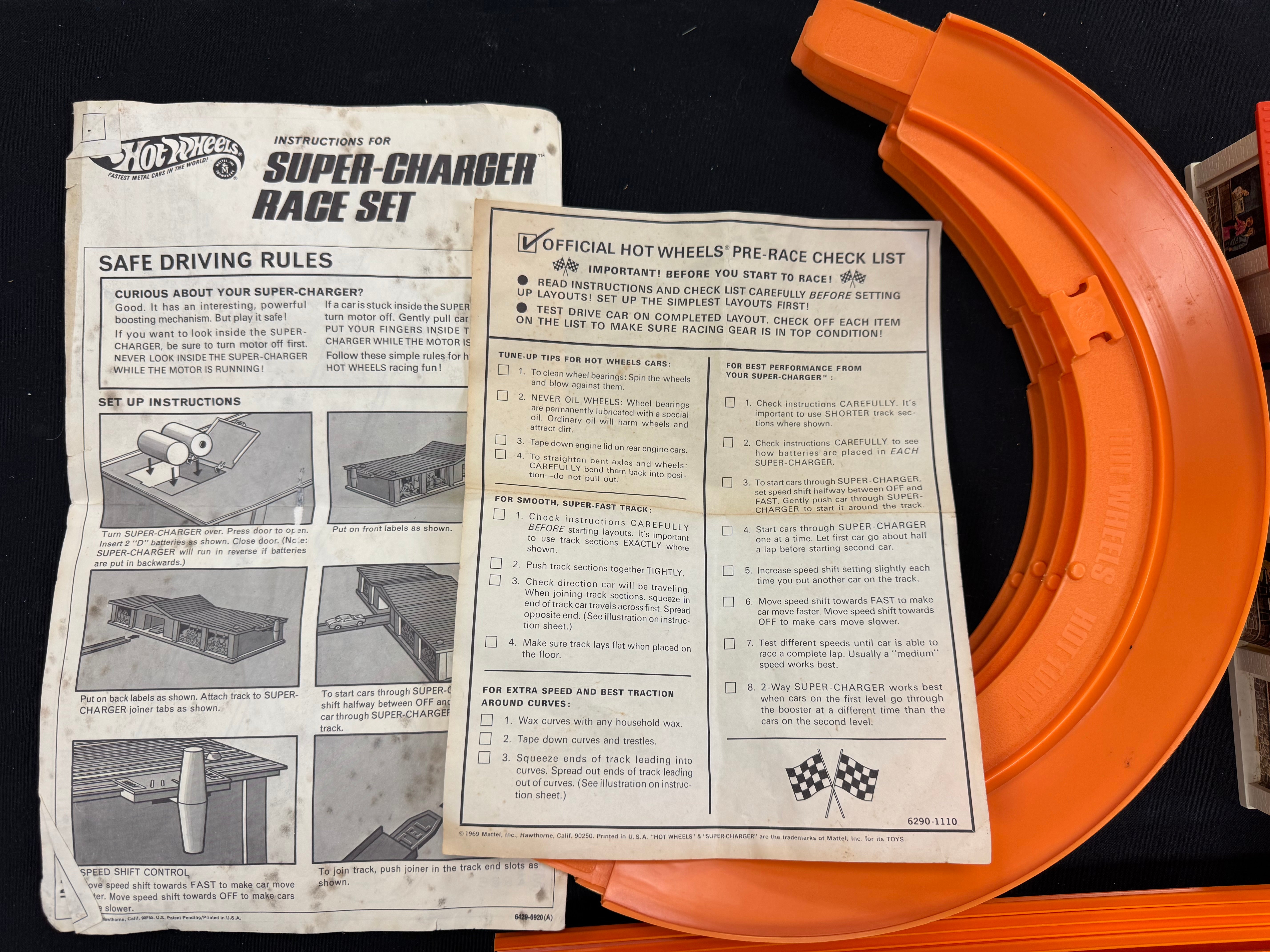 1968 Hot Wheels Super-Charger Race Set Partial Complete No Cars