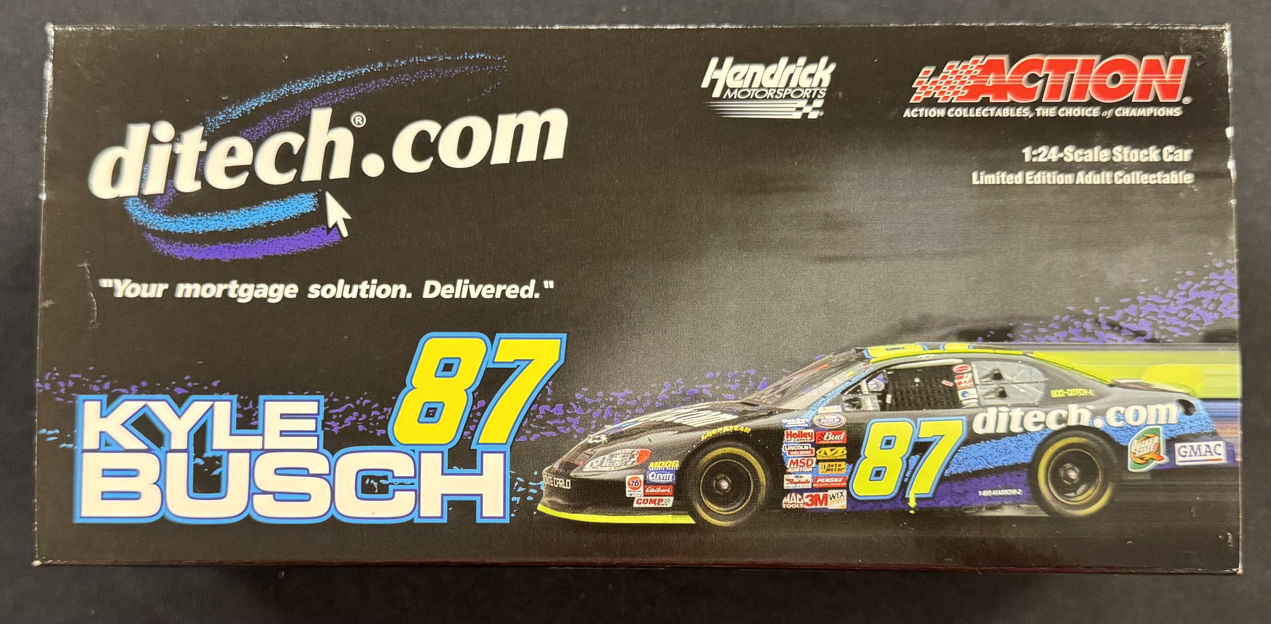 Kyle Busch #87 ditech.com Autographed Signed 1:24 Action Racing Diecast Car