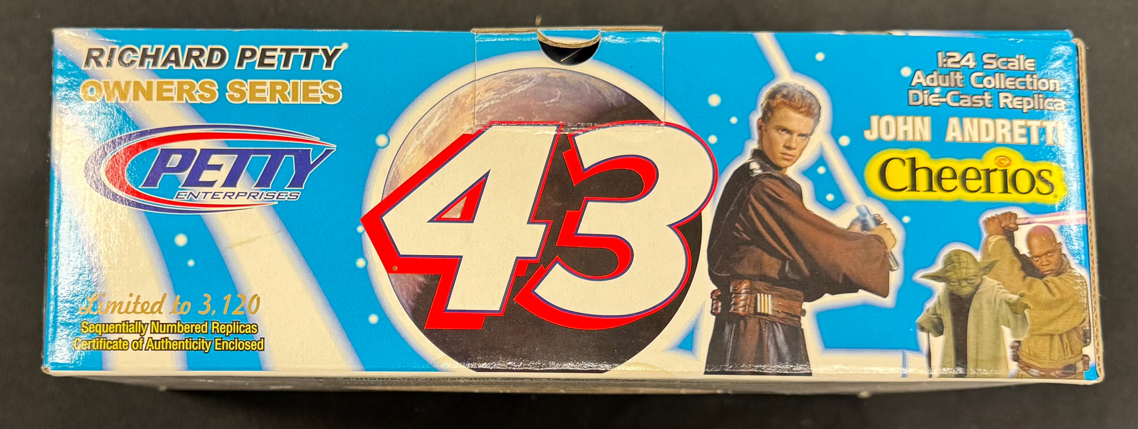 John Andretti #43 Cheerios Star Wars Team Caliber 1:24 Diecast Car /3120