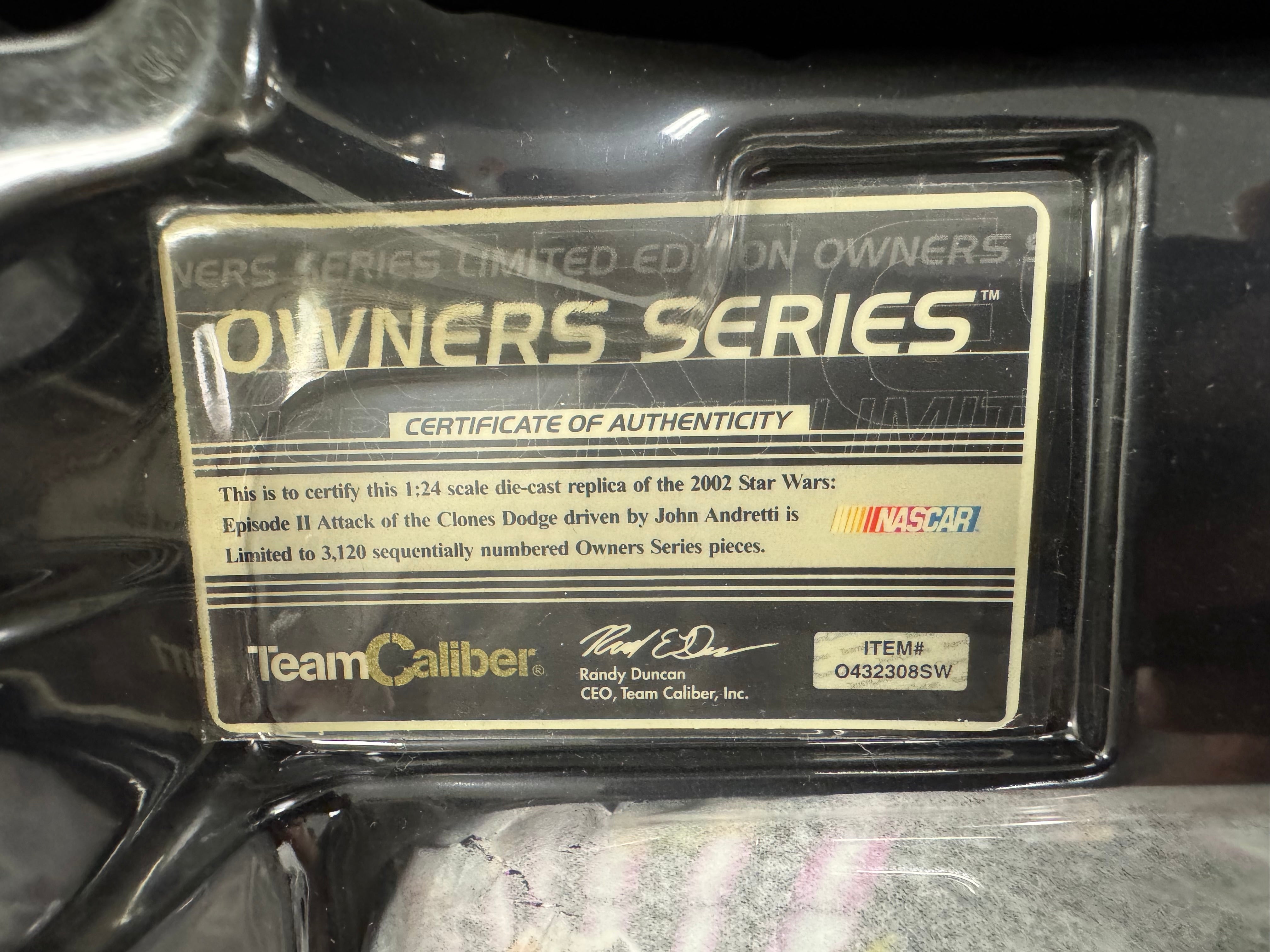 John Andretti #43 Cheerios Star Wars Team Caliber 1:24 Diecast Car /3120