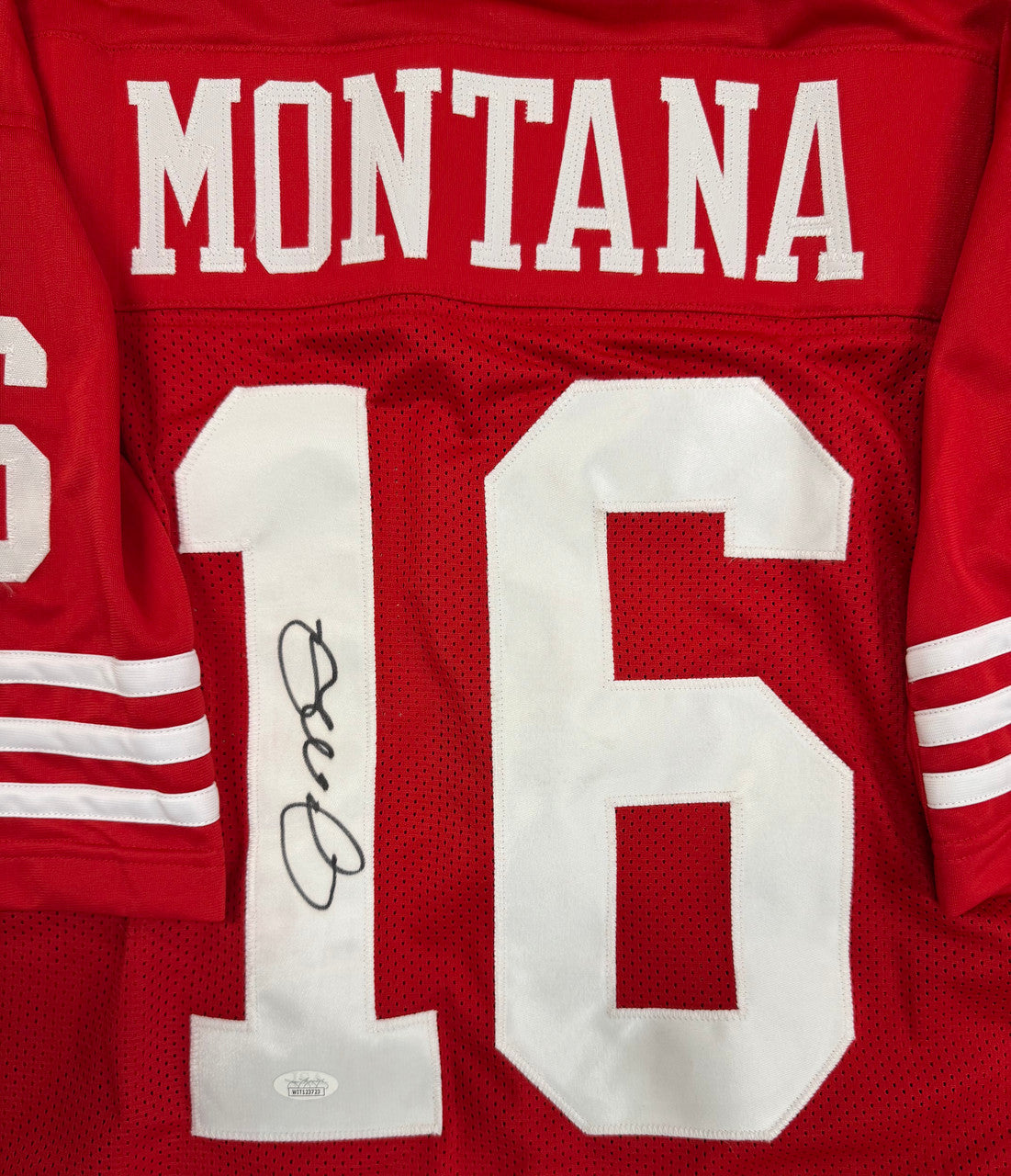 Joe Montana Signed Autographed Custom Jersey Red JSA Cert