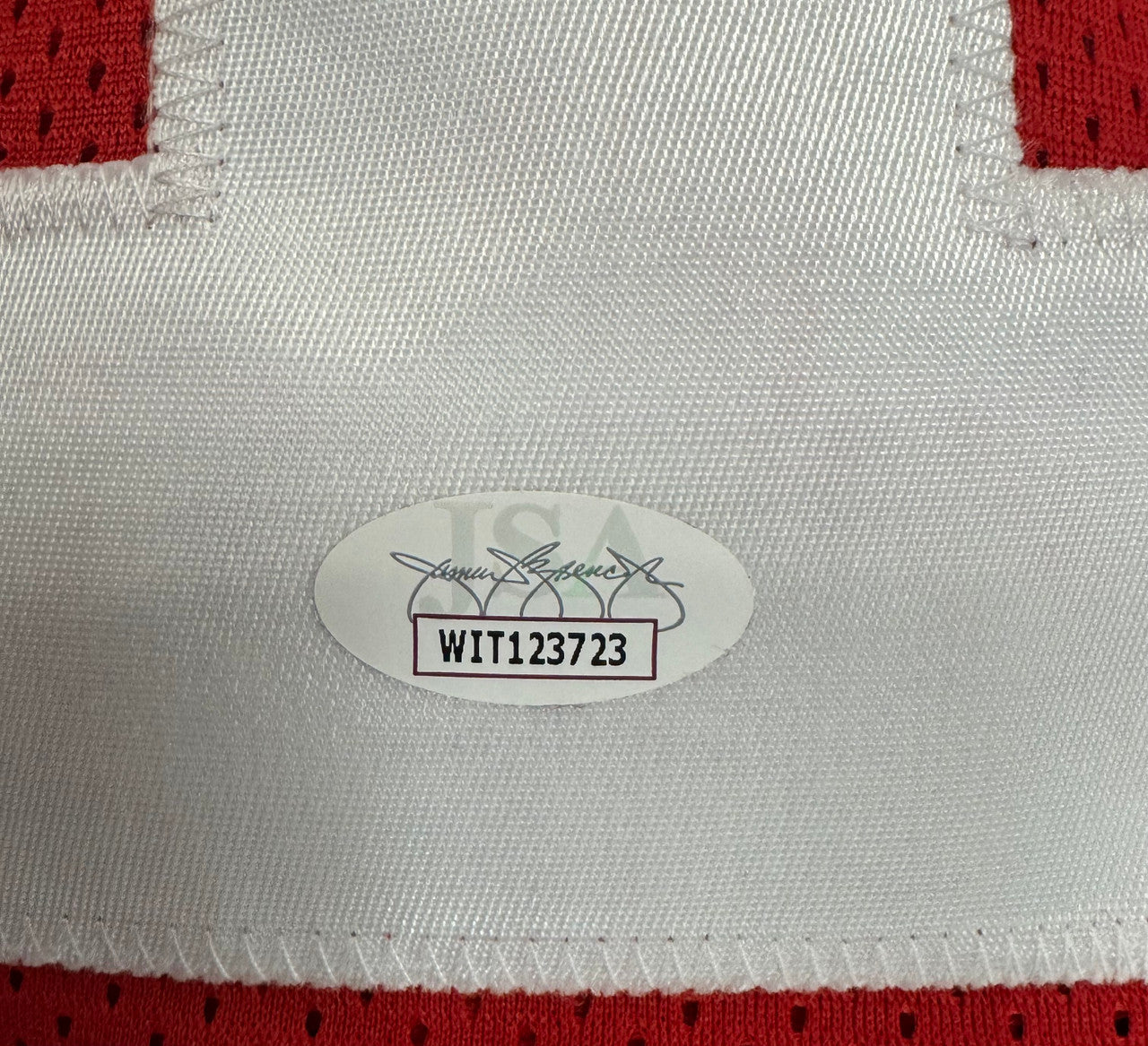 Joe Montana Signed Autographed Custom Jersey Red JSA Cert
