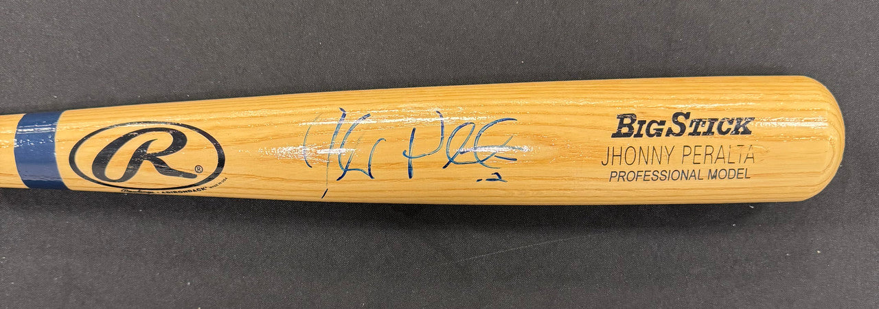 Jhonny Peralta Signed Autographed Rawlings Baseball Bat Elite Cert
