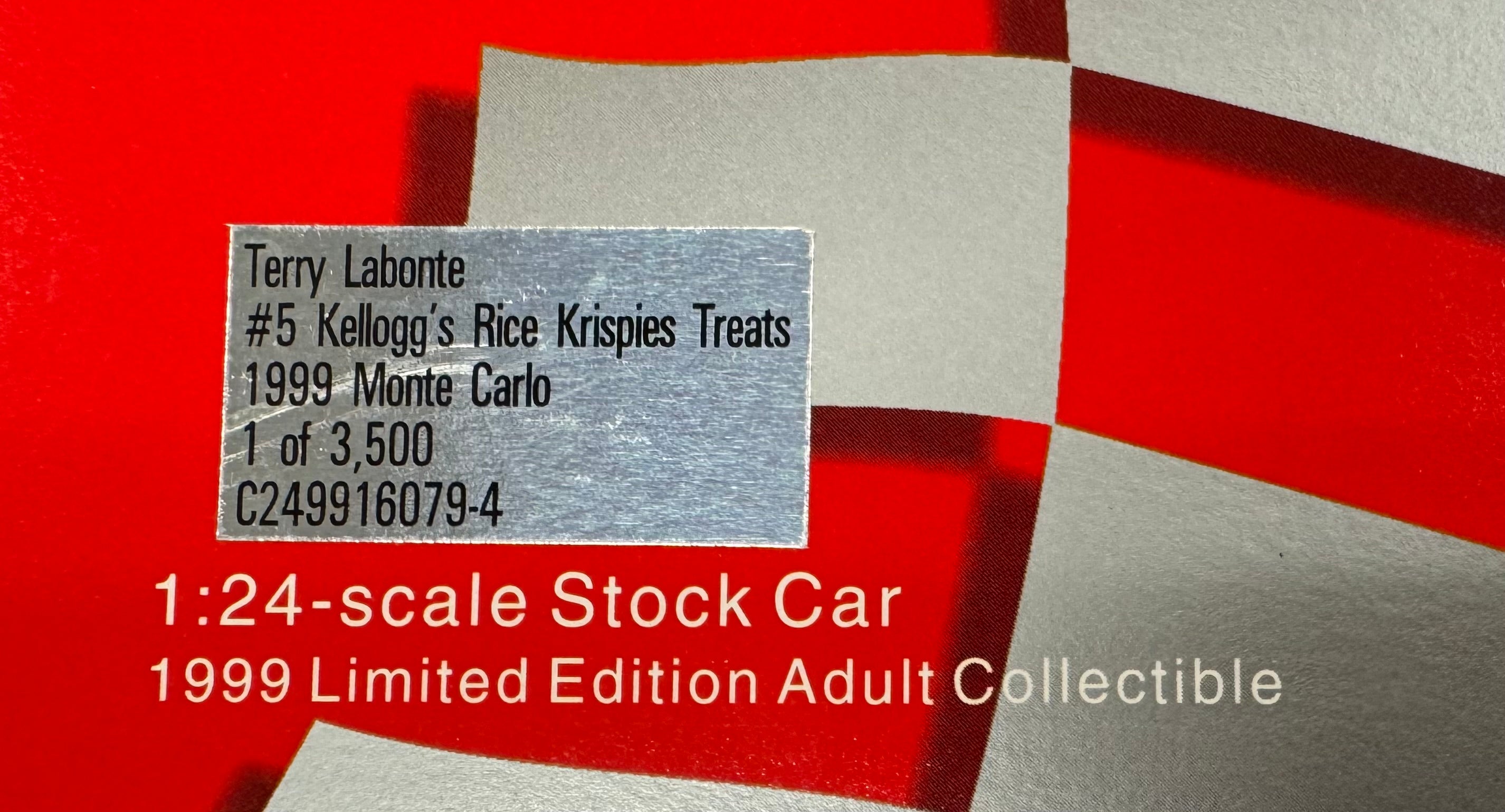 Terry Labonte #5 Rice Krispies 1999 Bank Action Racing 1:24 Diecast Car /3500