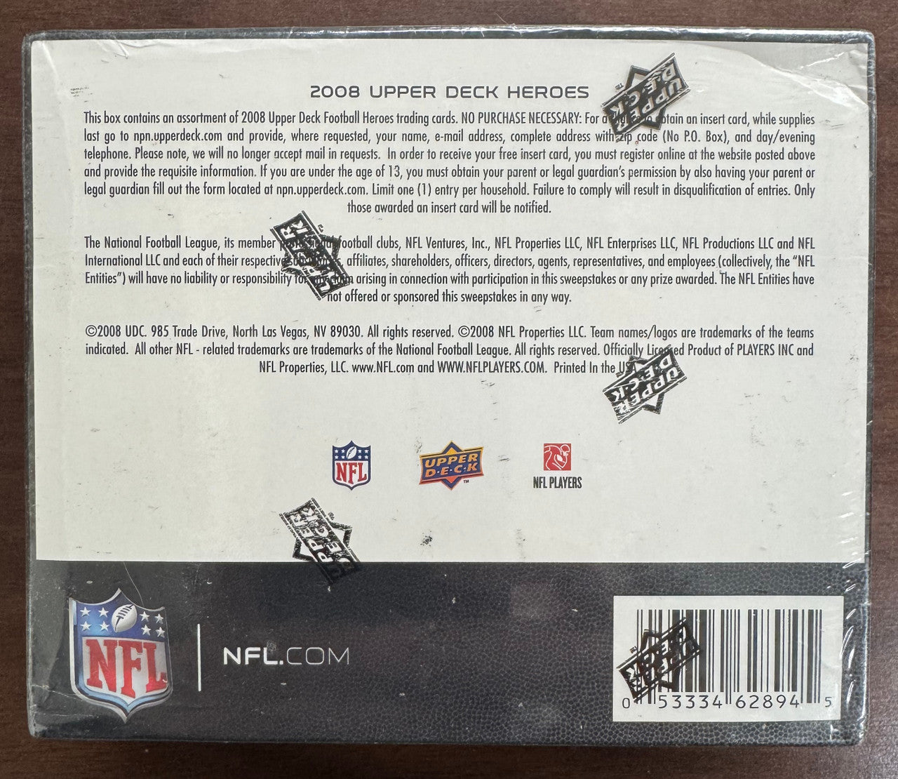 2008 Upper Deck Heroes Football Retail Box Factory Sealed