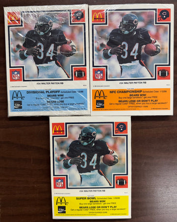 1985 McDonald's Bears Lot of 3 Sets (Blue/Orange/Yellow) Sealed