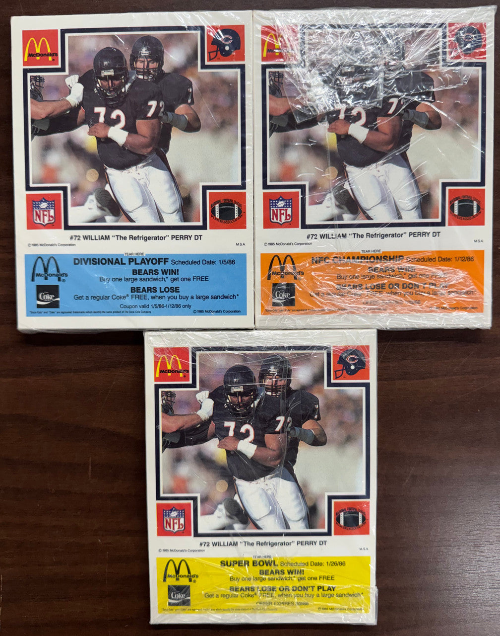 1985 McDonald's Bears Lot of 3 Sets (Blue/Orange/Yellow) Sealed