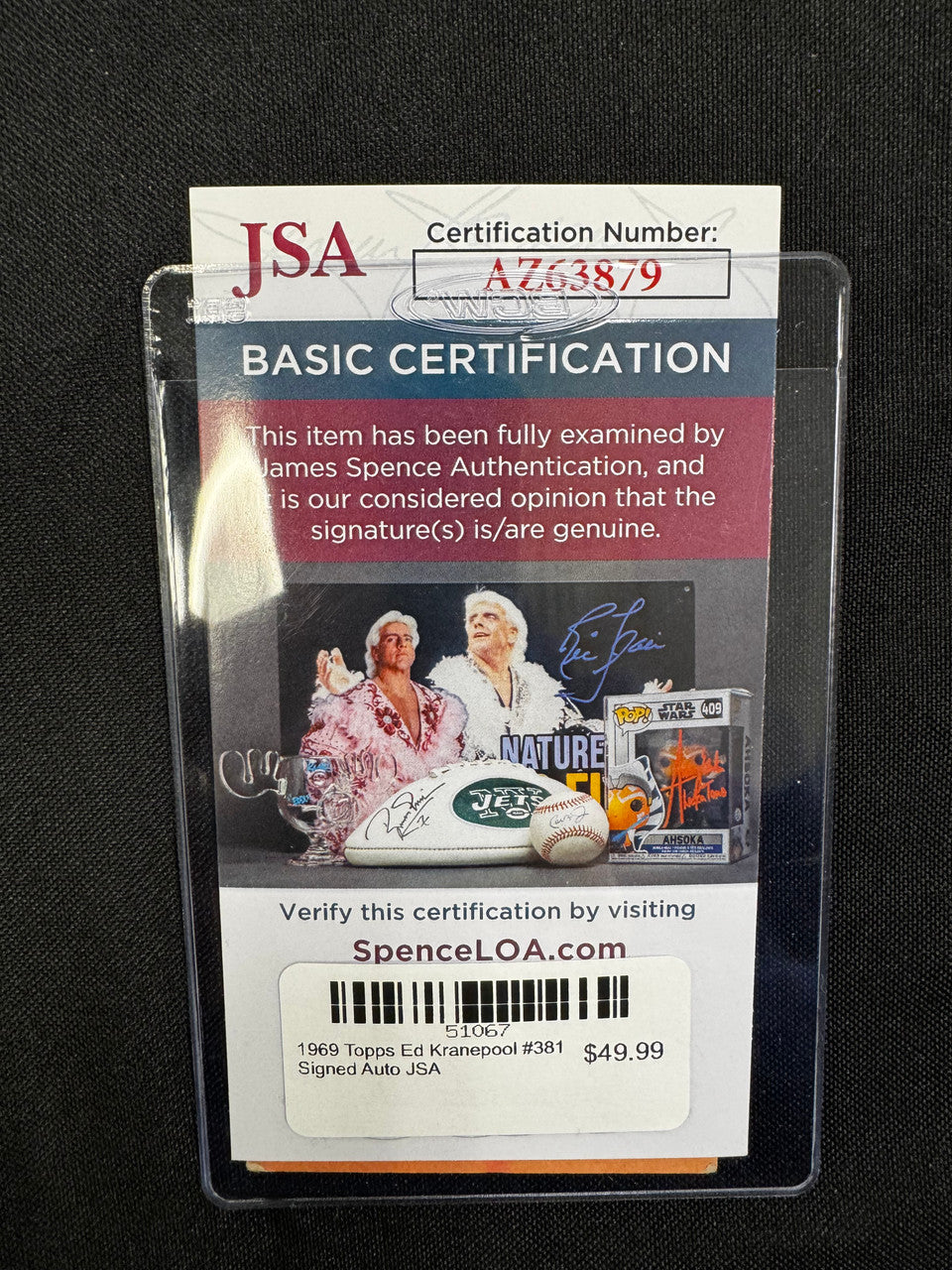 1969 Topps Ed Kranepool #381 Signed Auto JSA