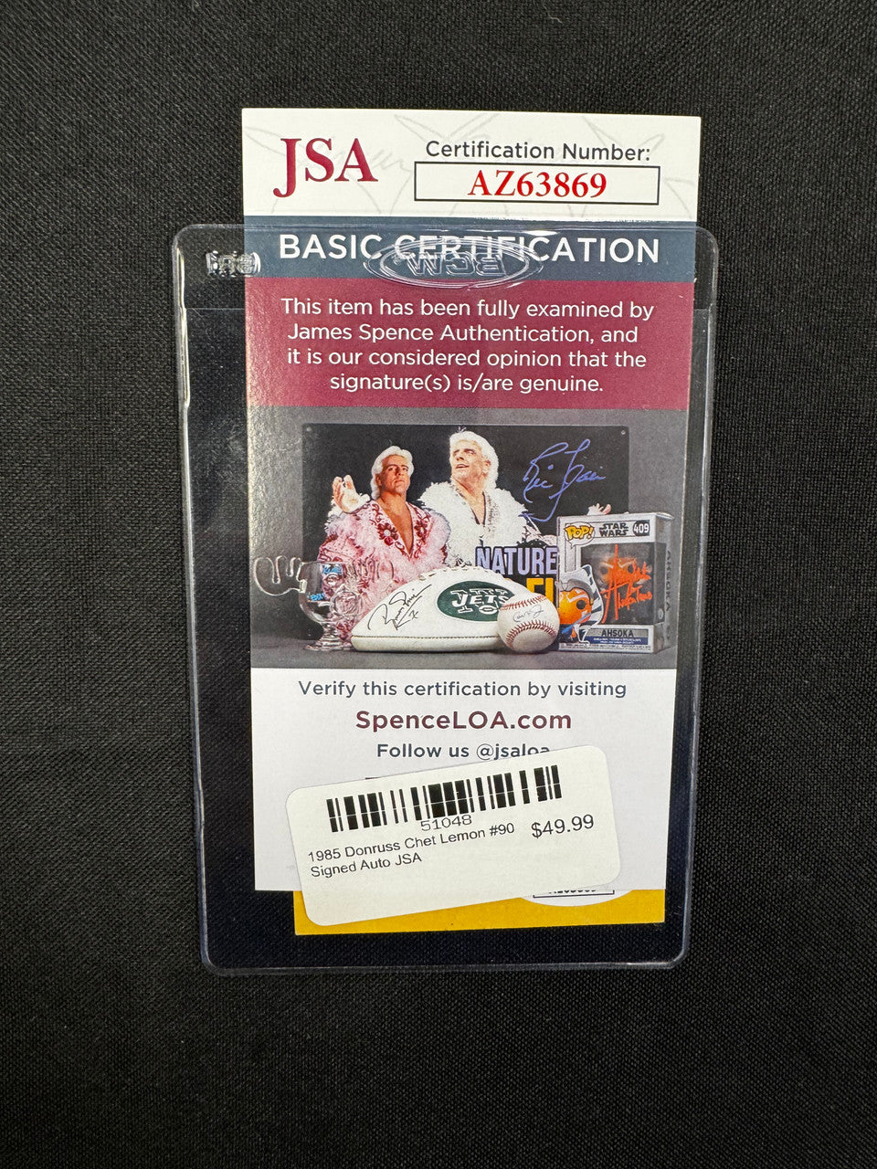 1985 Donruss Chet Lemon #90 Signed Auto JSA