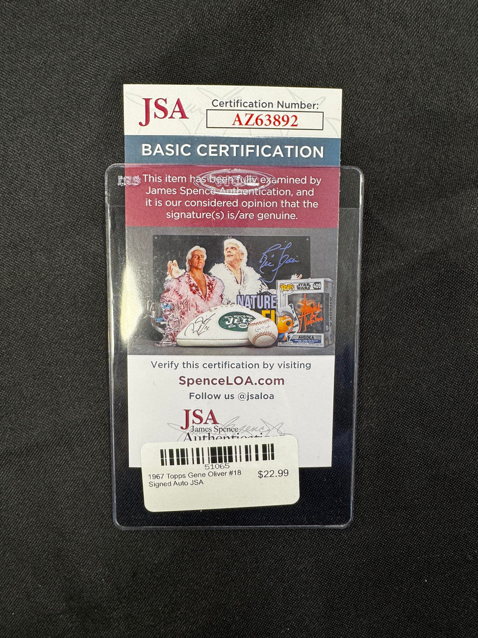1967 Topps Gene Oliver #18 Signed Auto JSA