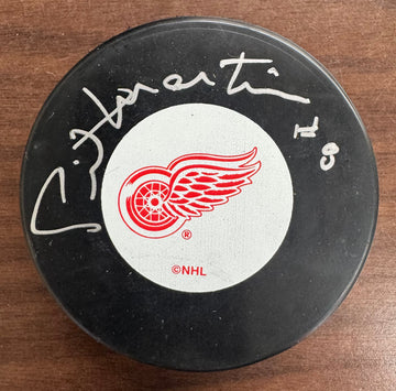 Pit Martin Signed Autpgraphed Puck Red Wings JSA Cert