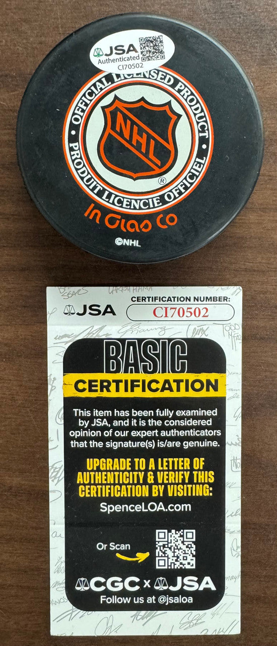 Pit Martin Signed Autpgraphed Puck Red Wings JSA Cert